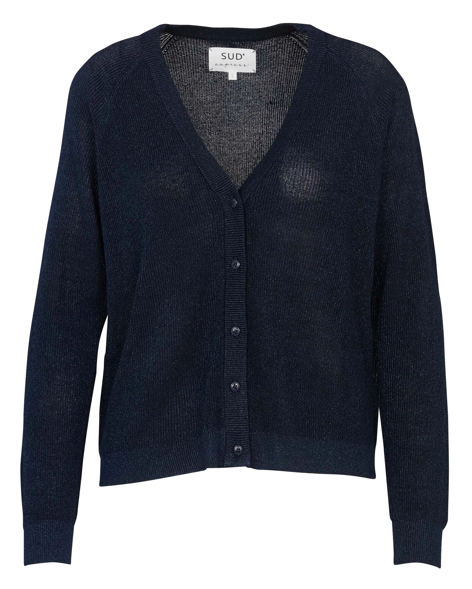 Gilet droit à col V Bleu GILY