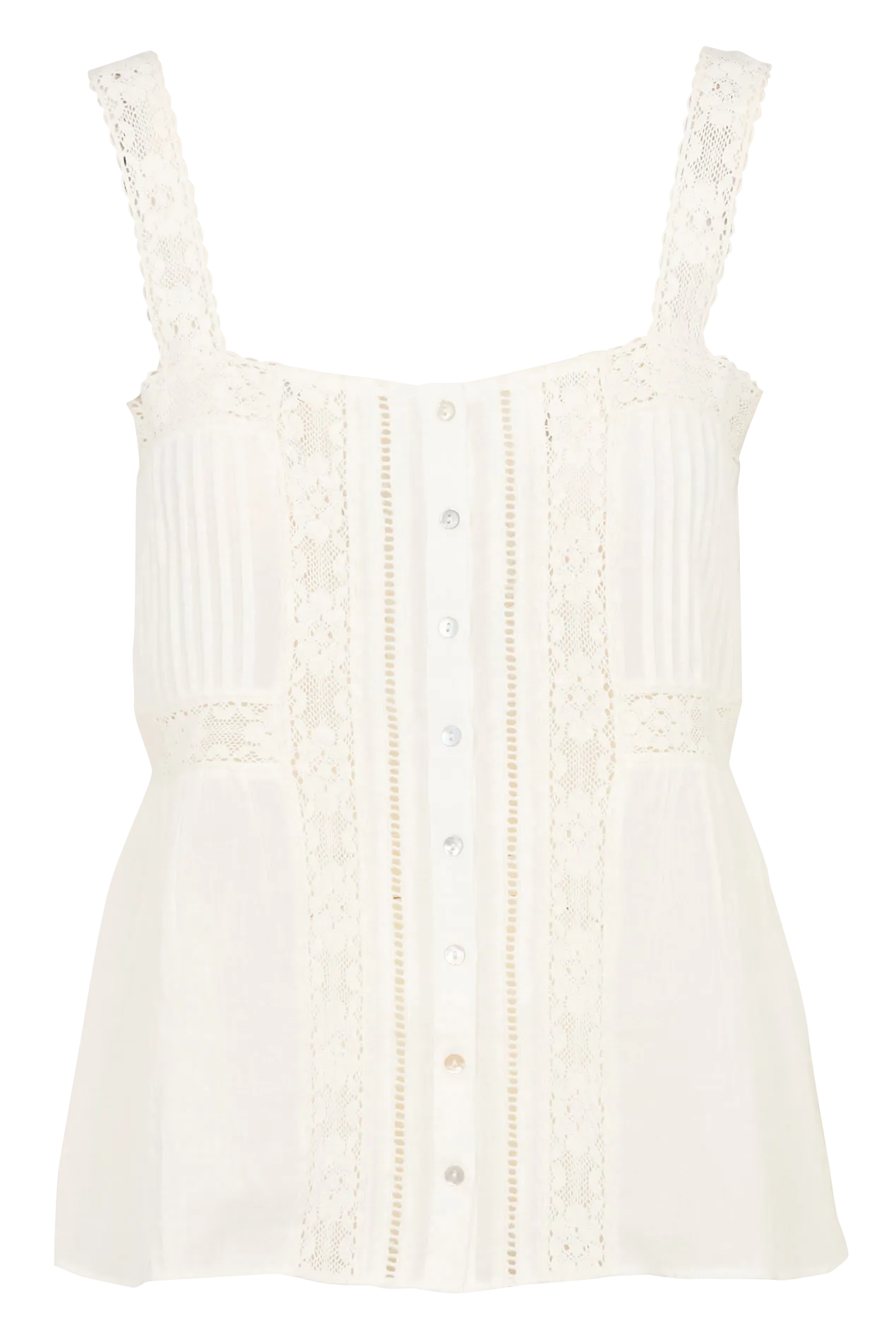 Top à bretelles en dentelle Blanc TAMIRANA