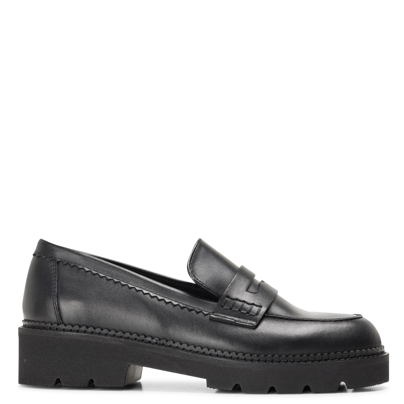 Mocassins en cuir Noir EROS