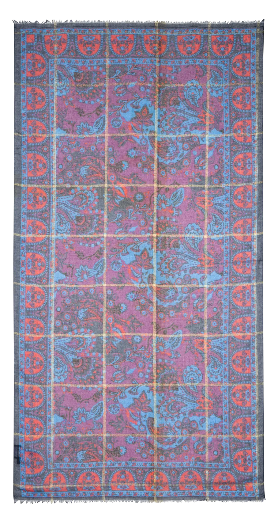 Foulard imprimé paisley Bleu TASSELO