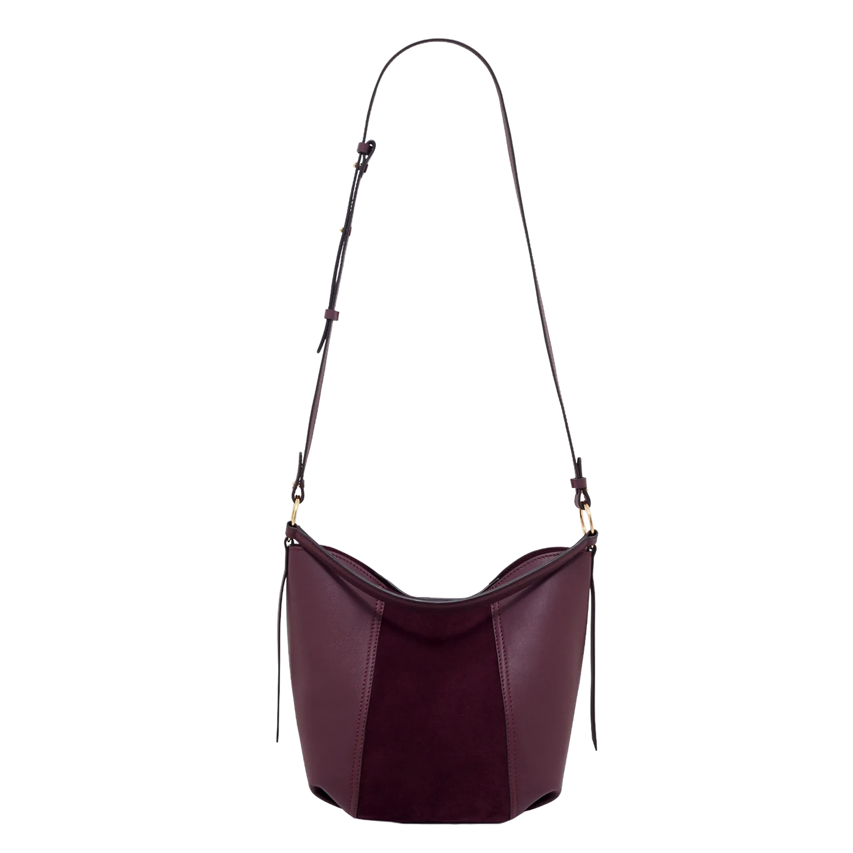Sac seau en cuir Rouge MYA