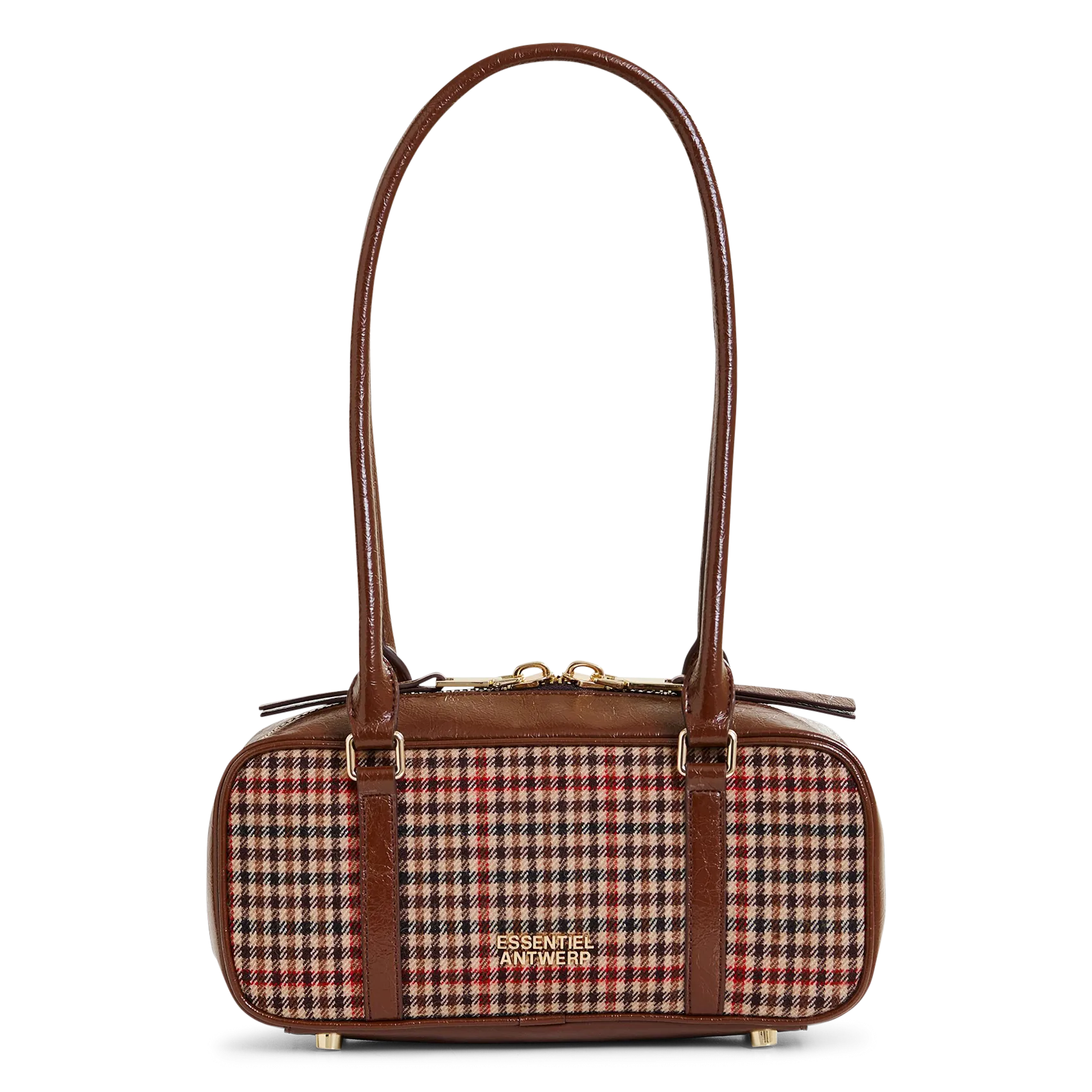 Sac épaule en laine mélangée Marron IGOR