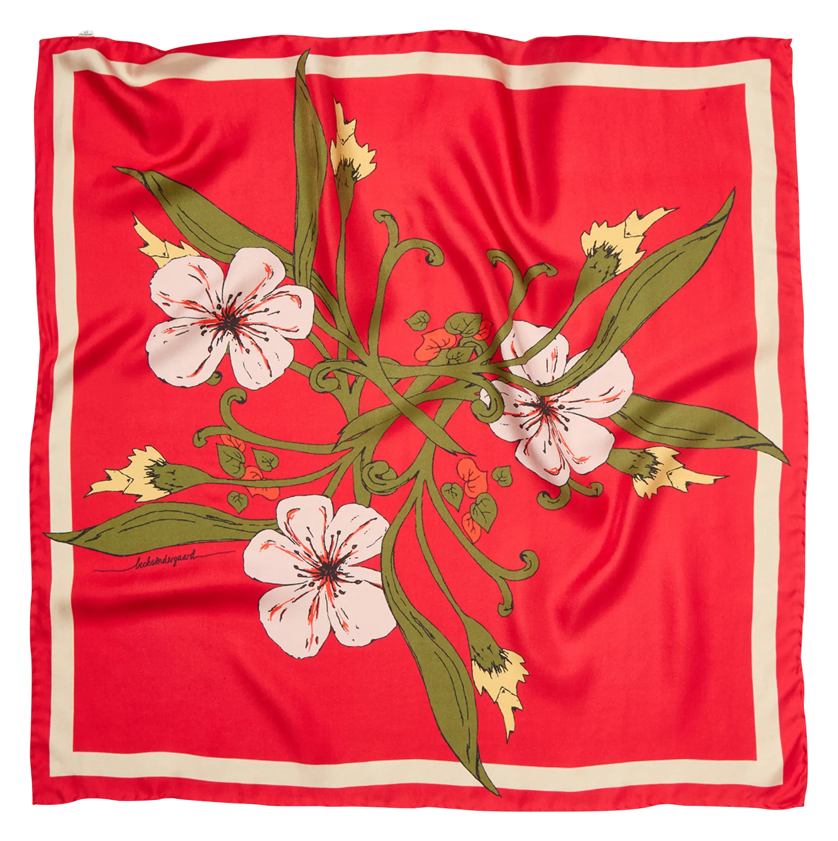 Carré en soie Rouge