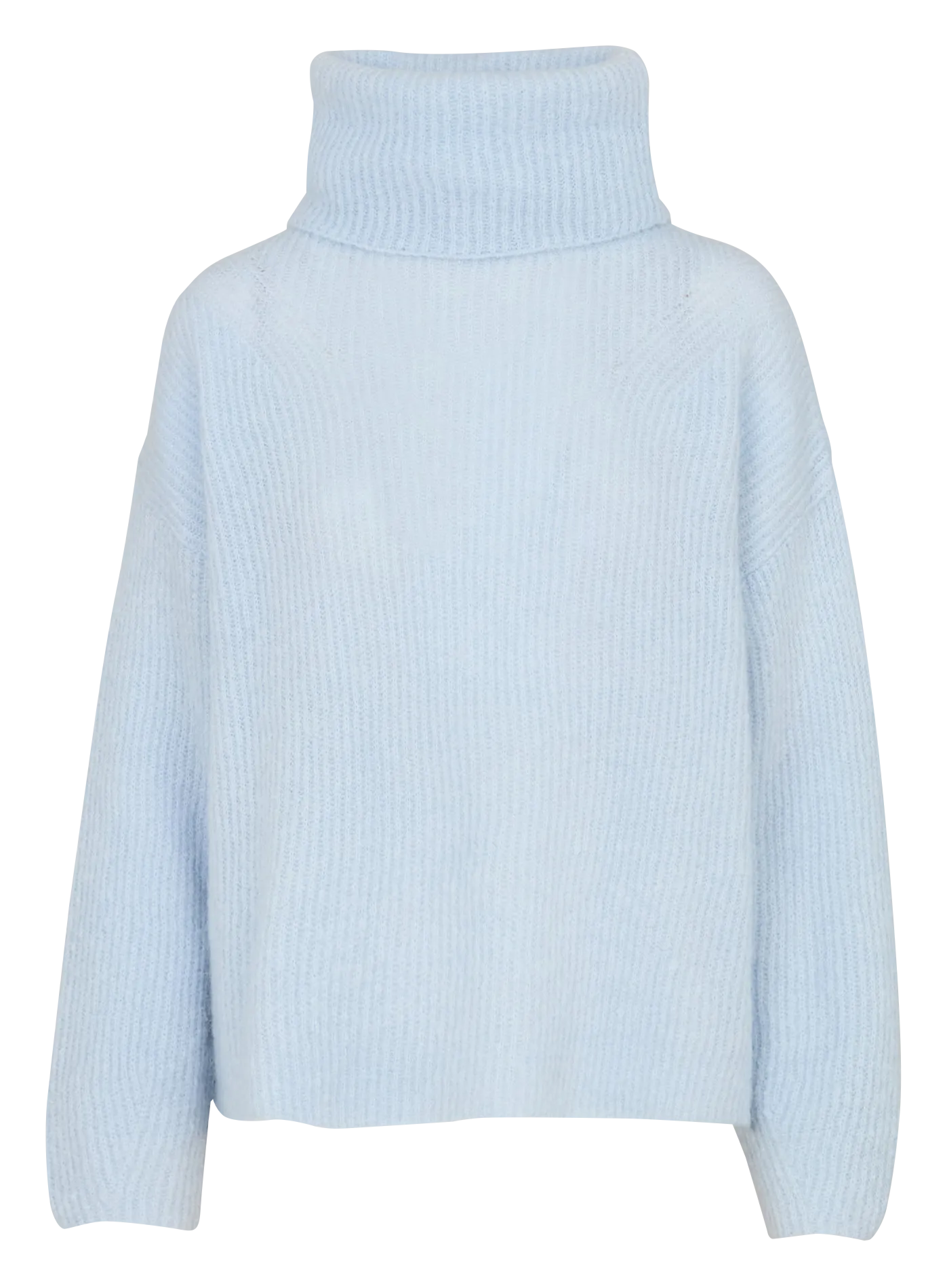Pull col roulé en laine mélangée Bleu BRON