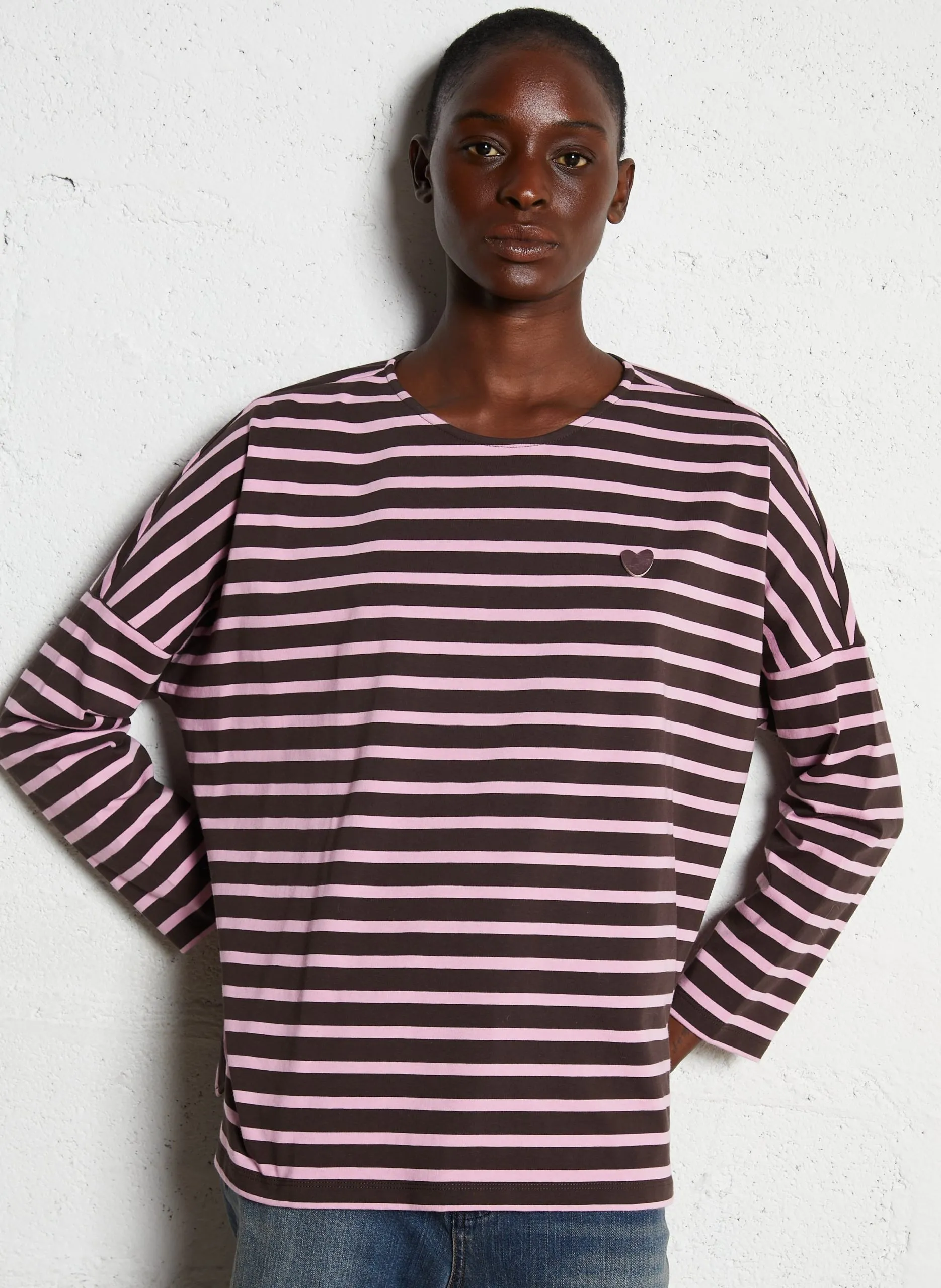 Tee-shirt oversize en coton Marron FILLY