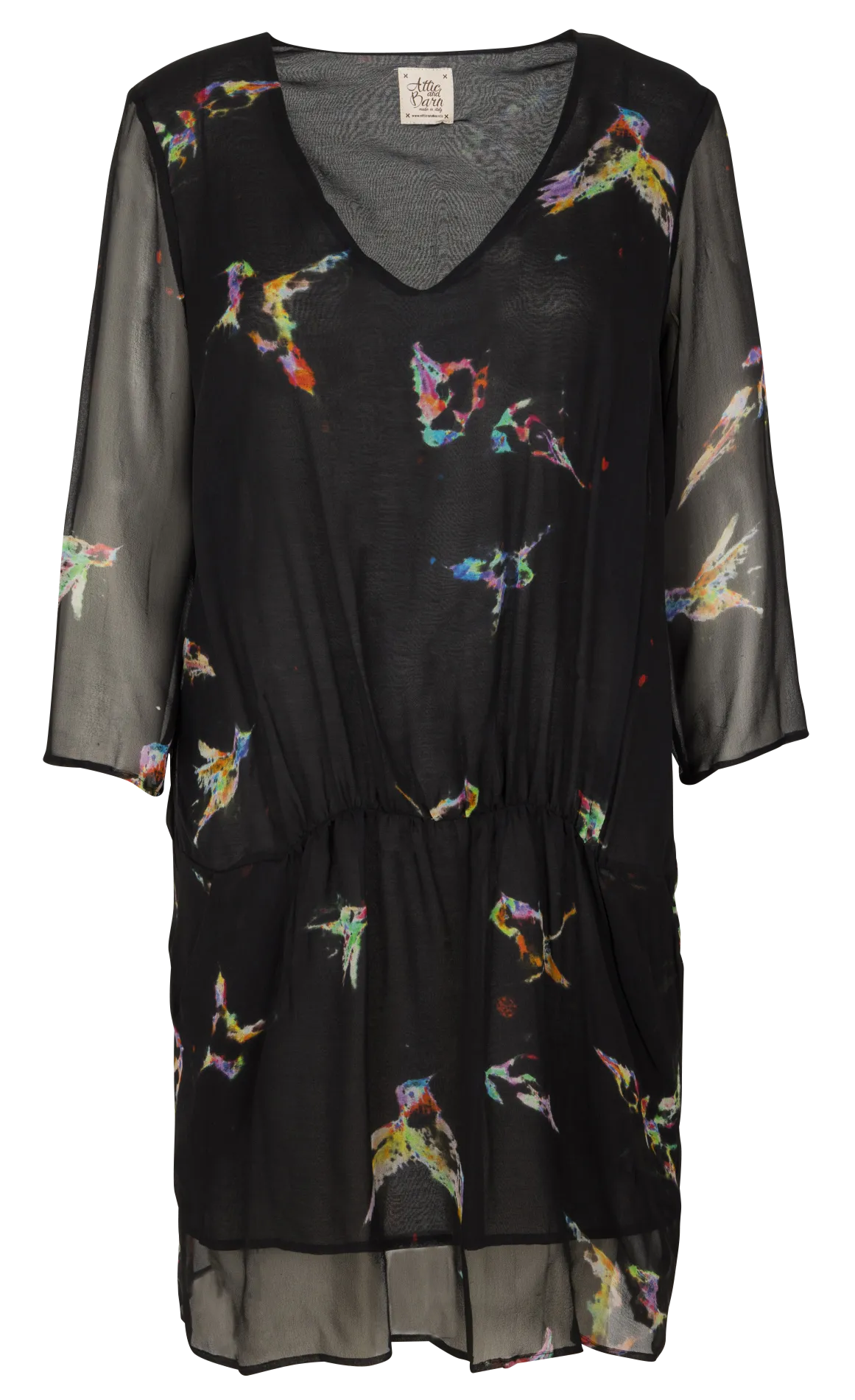 Robe courte Cody plissée Noir