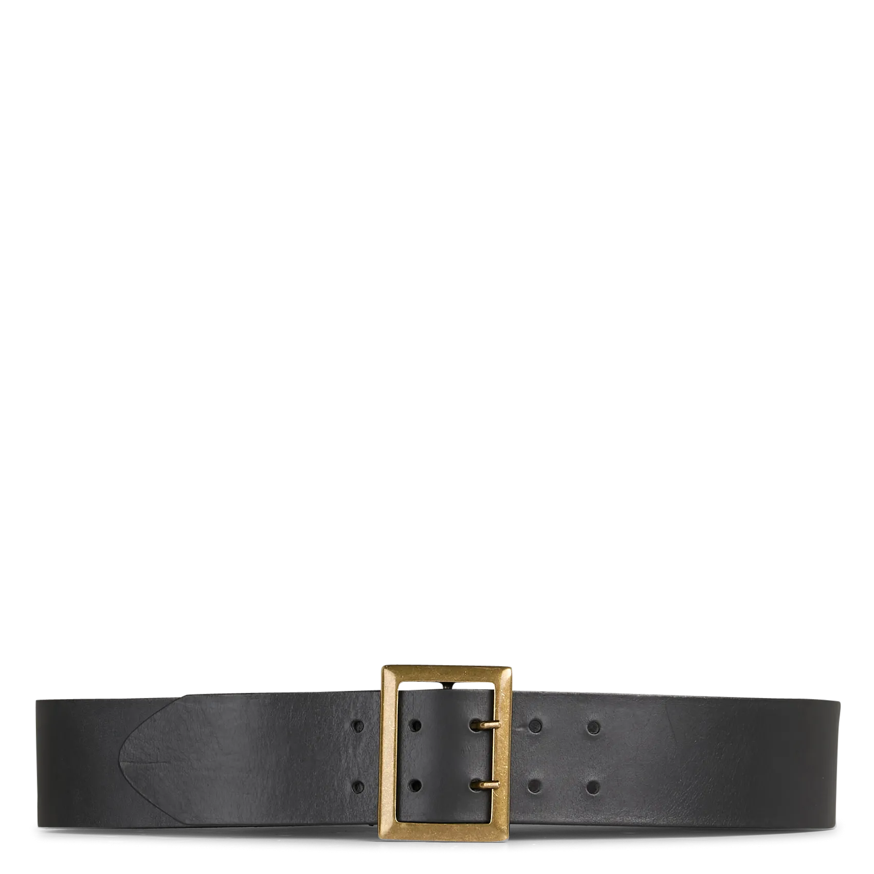 Ceinture en cuir recyclé mélangé Noir