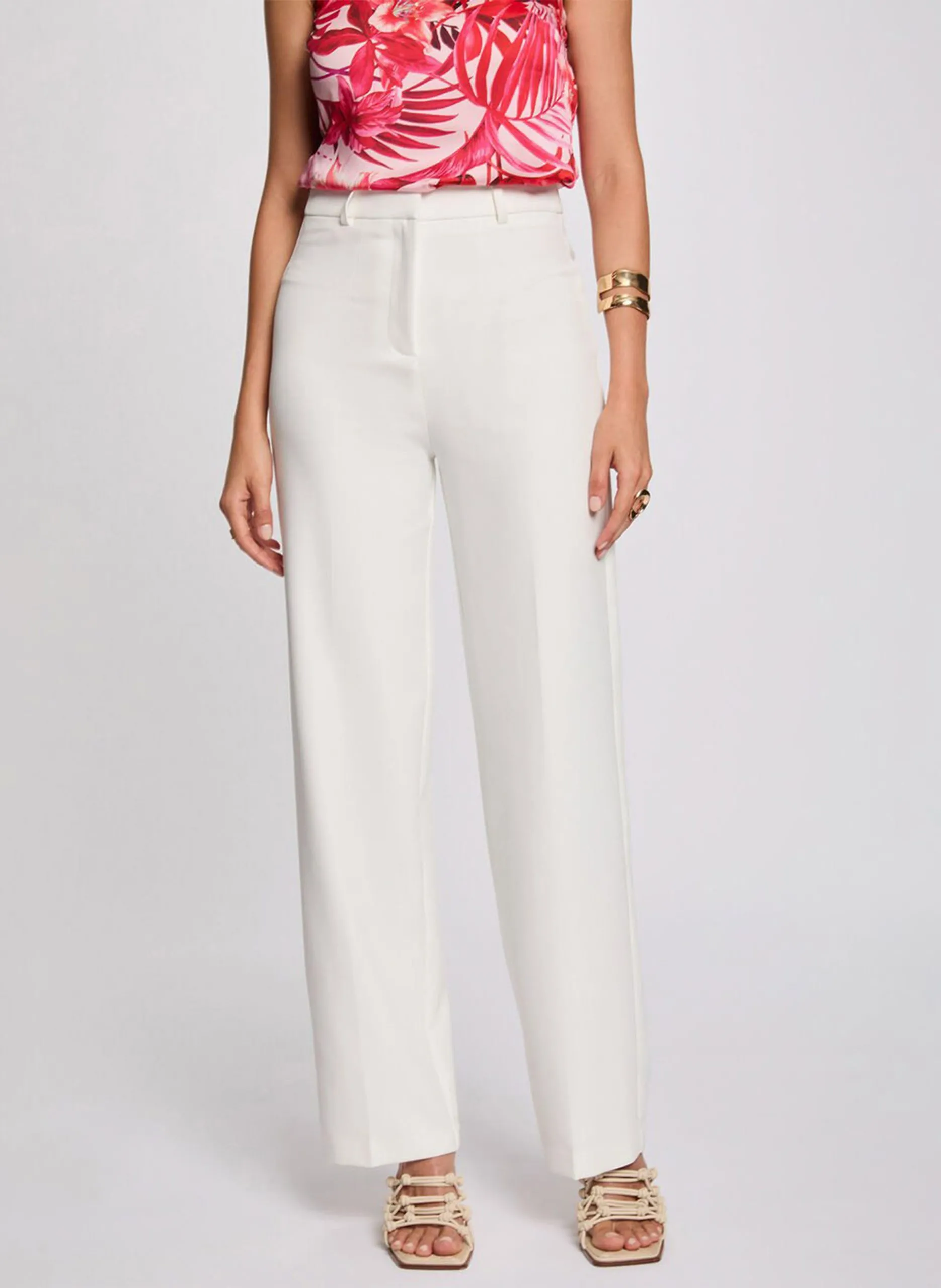 Pantalon droit à pinces Noir 242-POYA.F