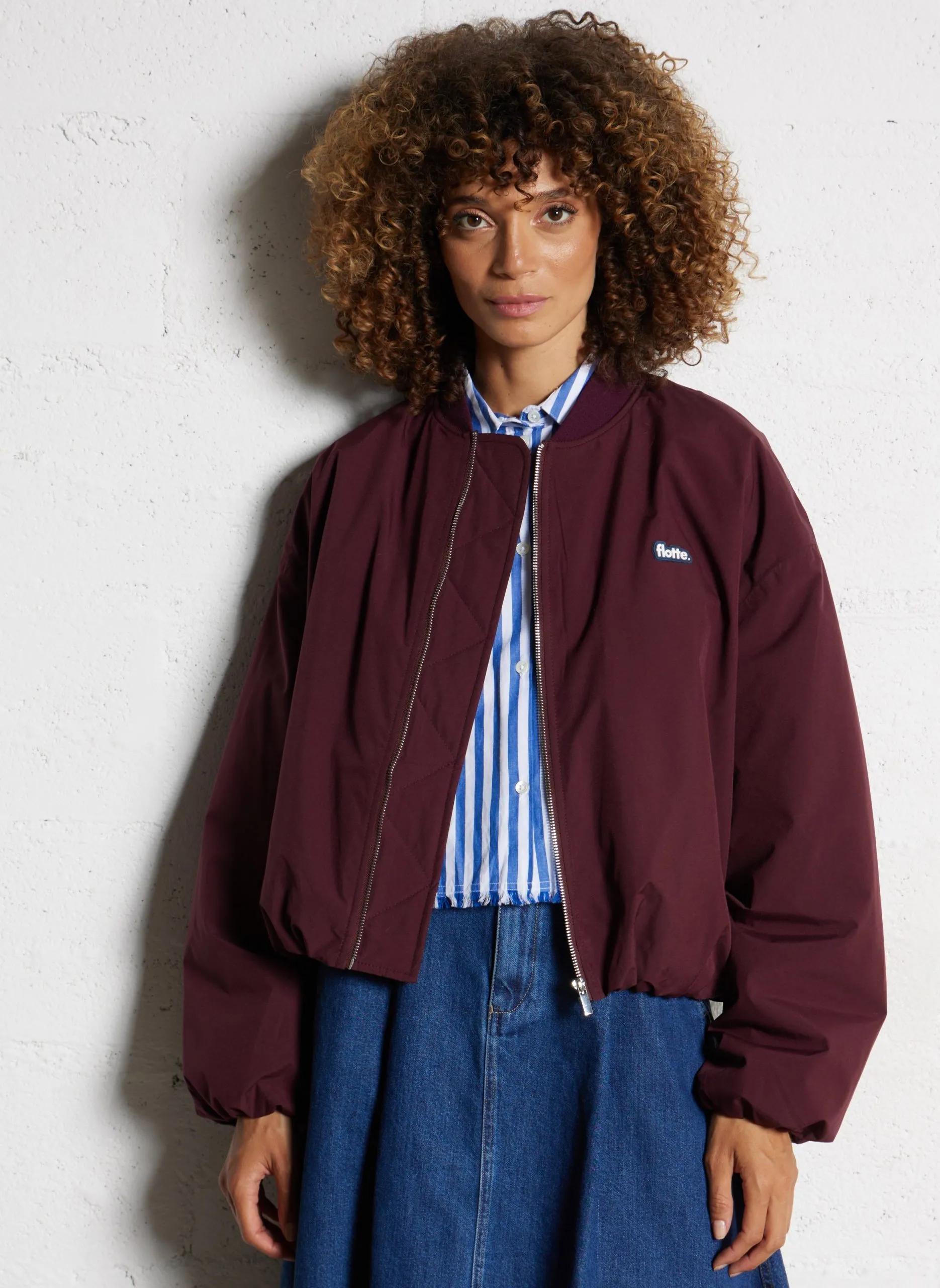 Veste col teddy Rouge ALESIA