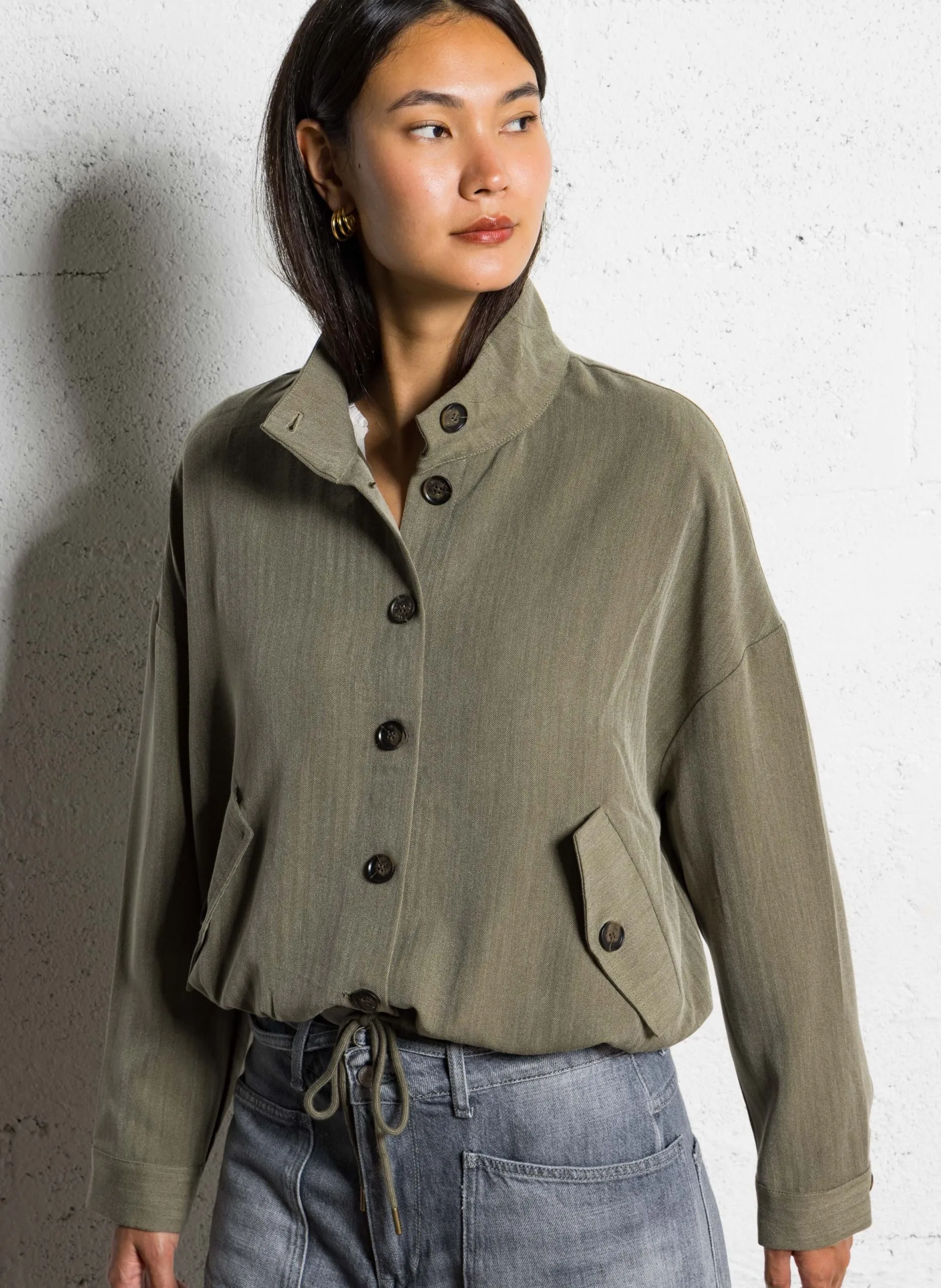 Veste col montant Vert VELY