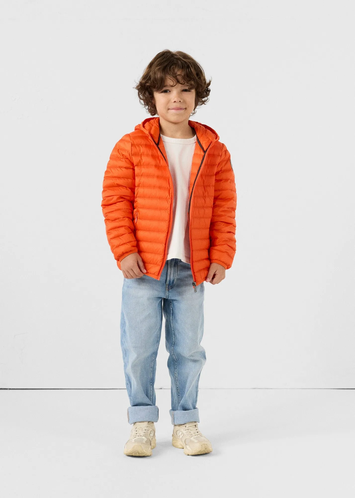 Doudoune légère à capuche enfant hugo Rouge