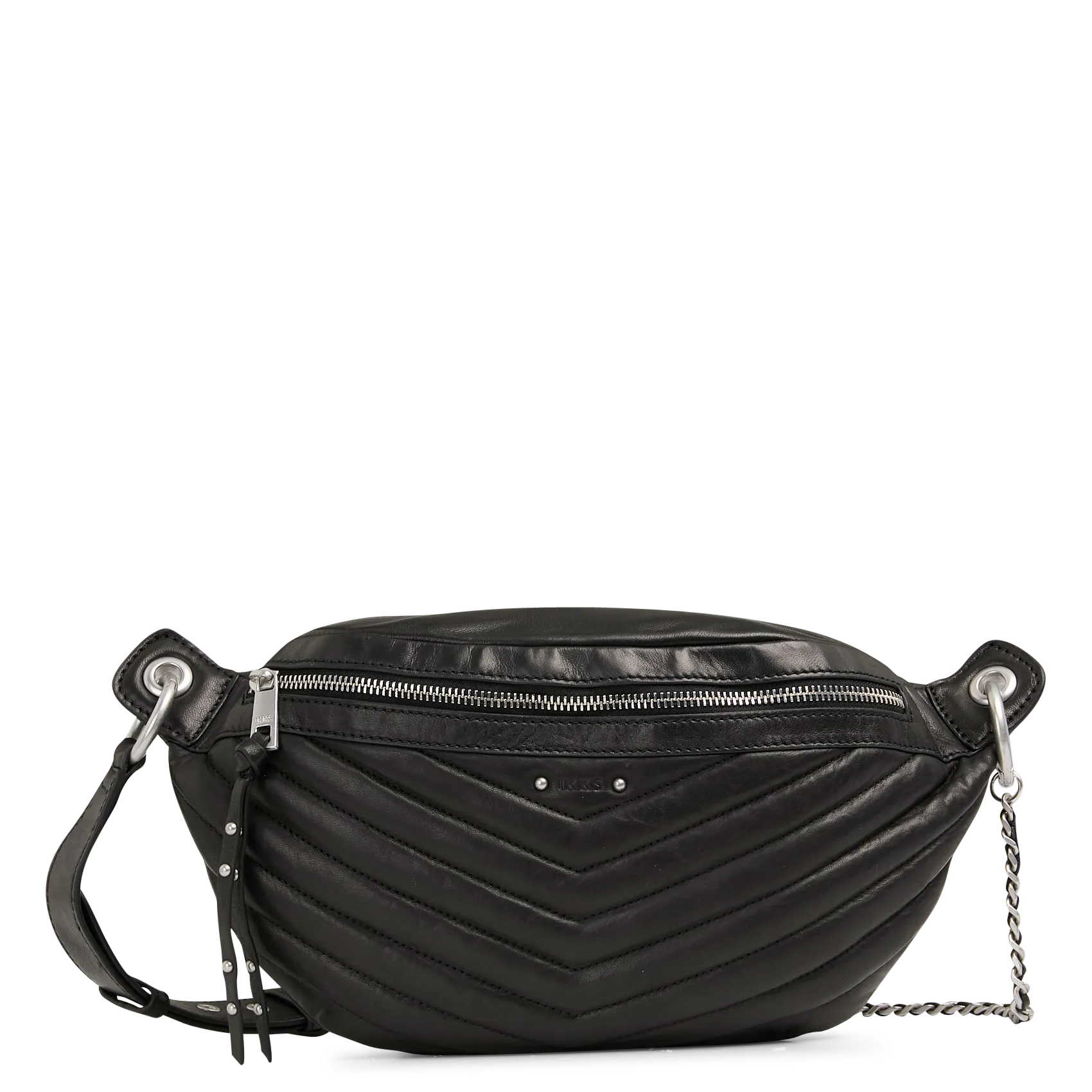 Sac banane matelassé en cuir Noir 1440 POCKET BELT