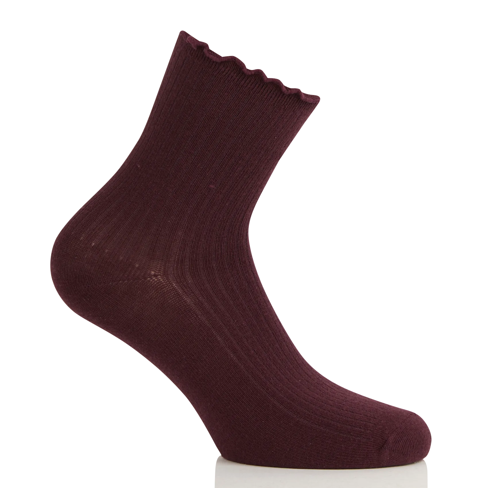 Chaussettes mi-basses ondulées Rouge AFIA