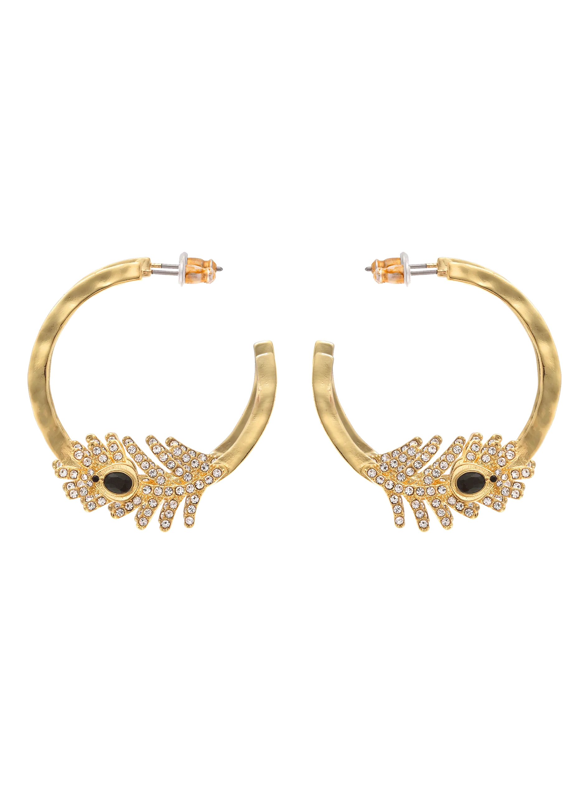 Boucles d'oreilles créoles Noir CARMELLE