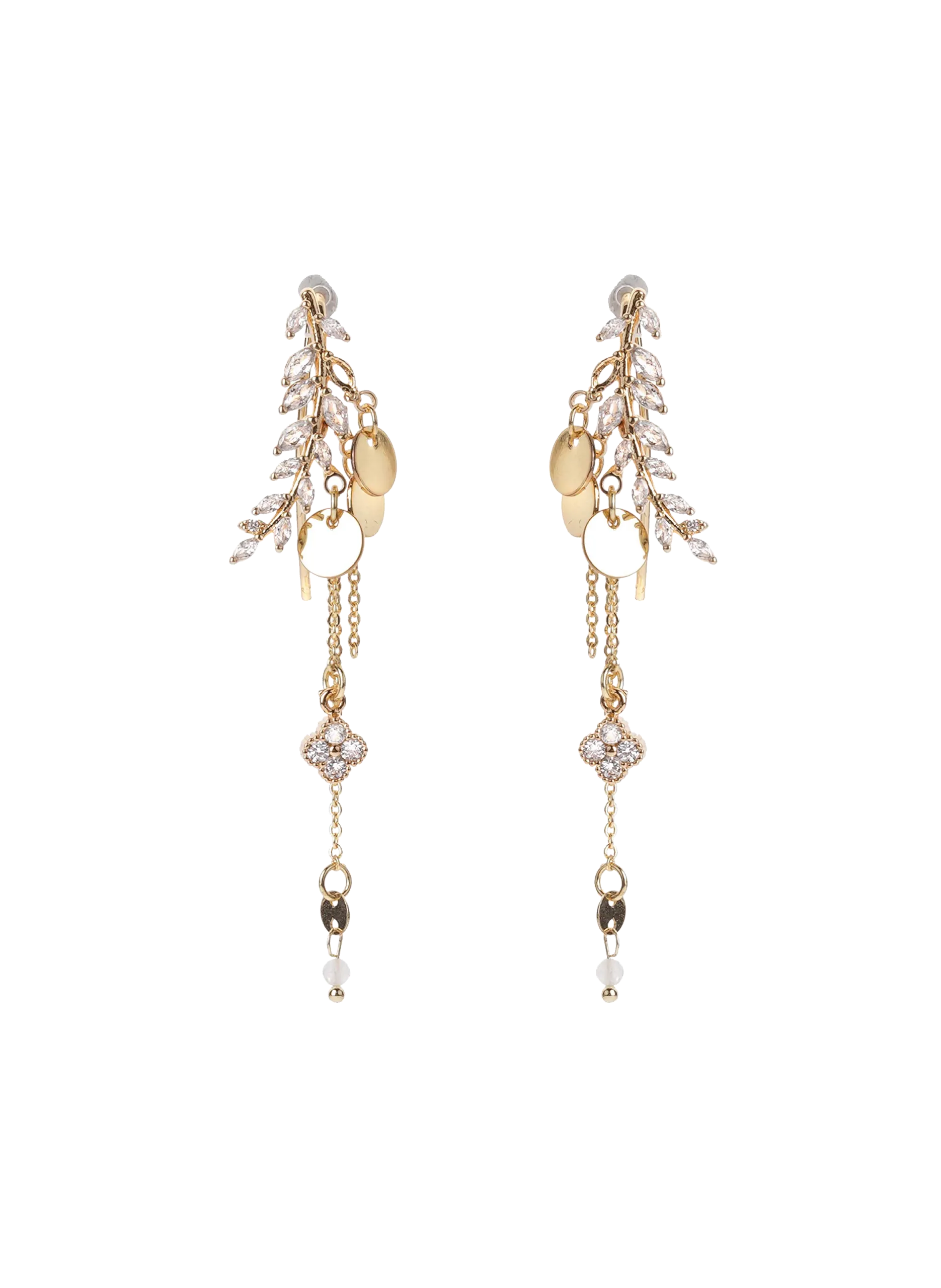 Boucles d'oreilles pendantes avec chaîne Doré ORNELL