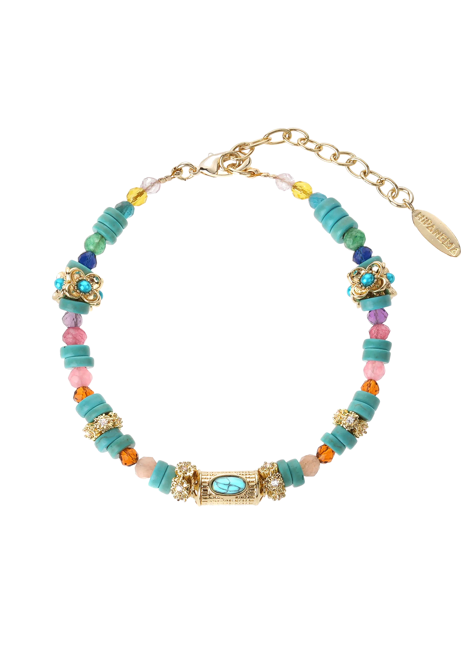 Bracelet perles réglable Bleu DOJA