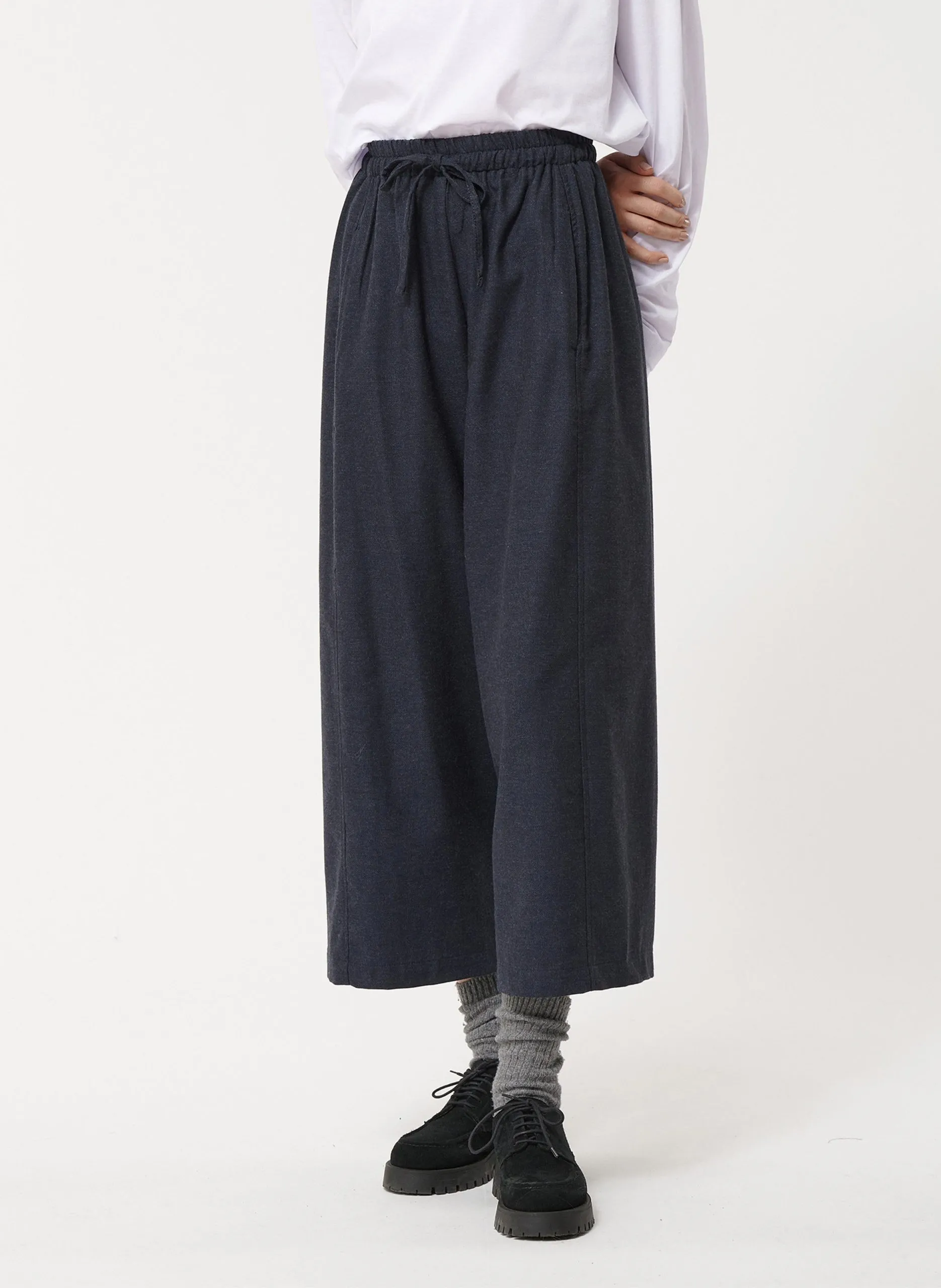 Pantalon large en coton recyclé Bleu