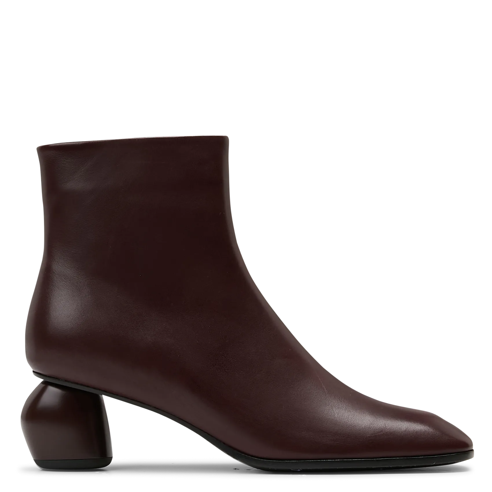 Bottines à talons trotteurs en cuir Rouge TADAO