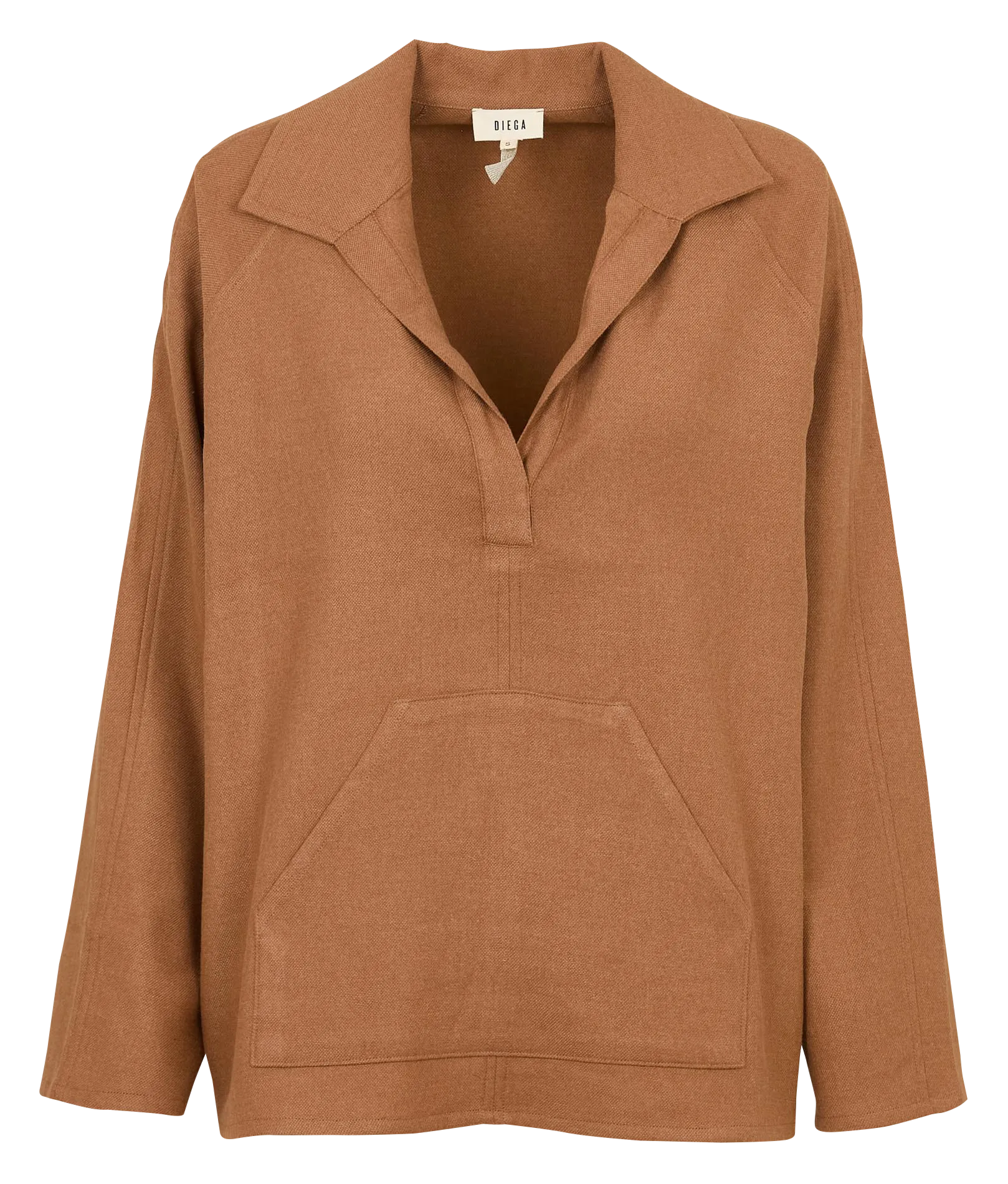 Top manches longues polo ample Marron TALMA