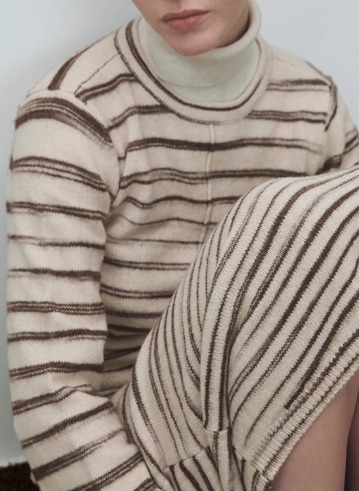 Pull col roulé Blanc CLAUDIE