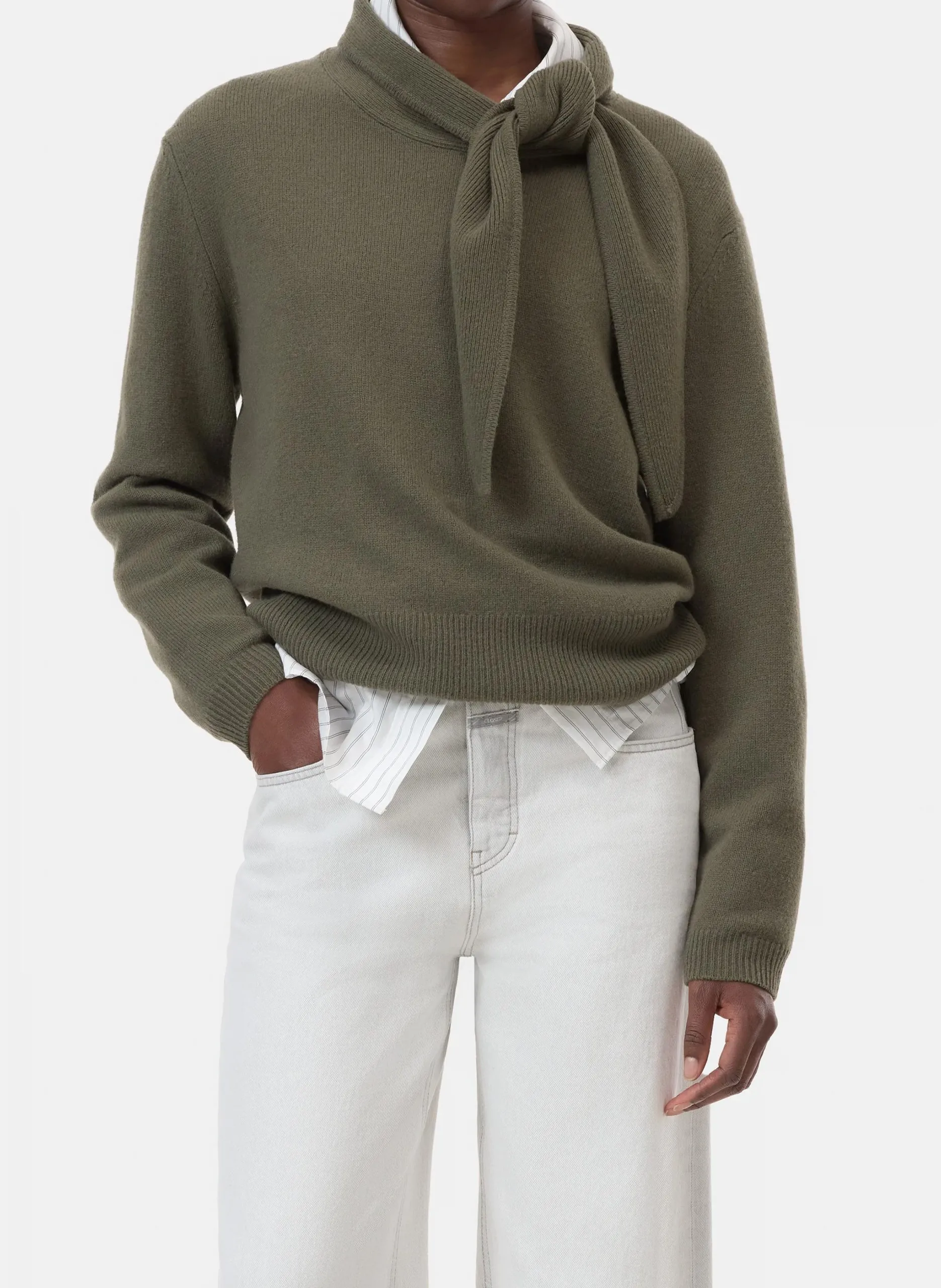 Pull oversize en laine Vert