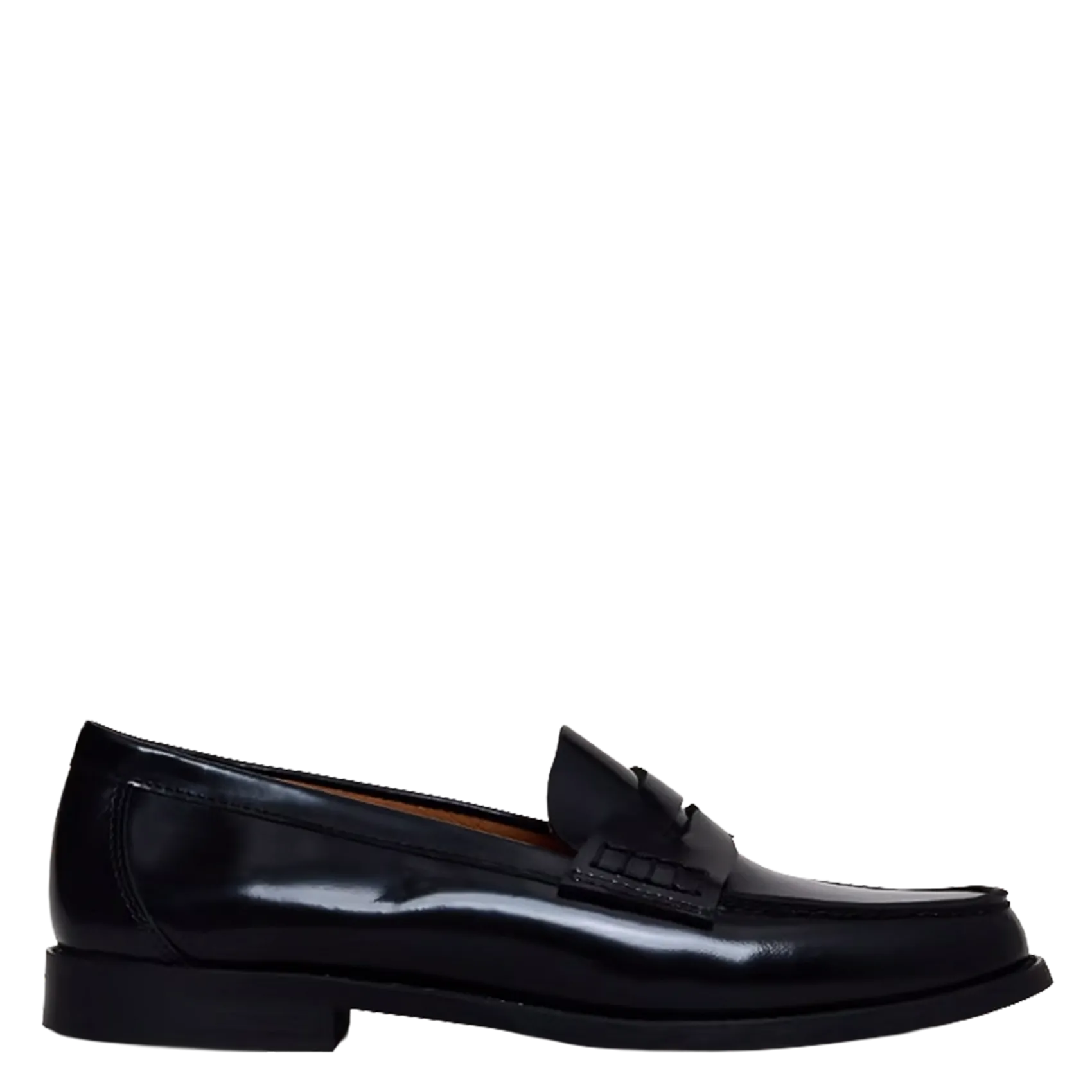 Mocassins en cuir glacé Noir AUDELYA