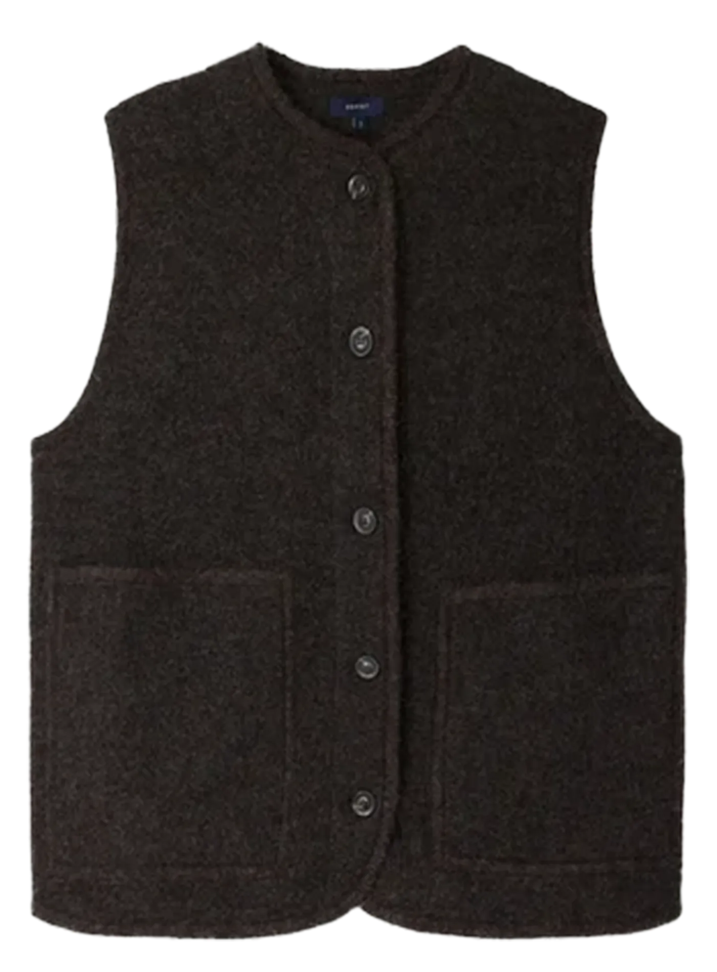 Blouson col rond en laine Marron CHICAGO