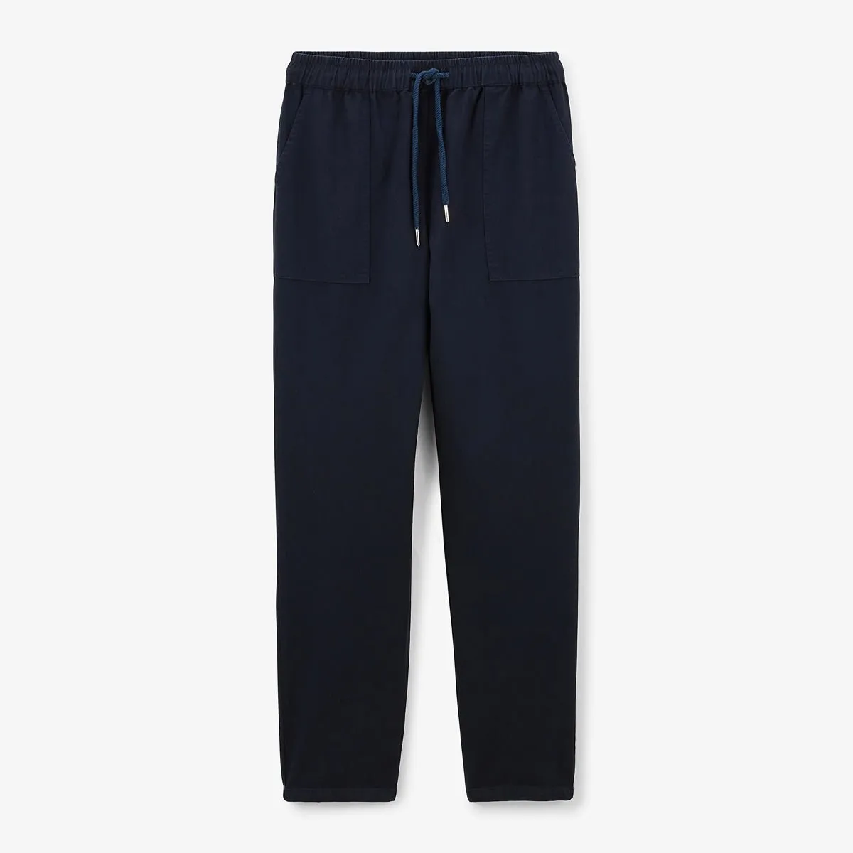 Pantalon coupe tapered taille élastiquée Bleu 550