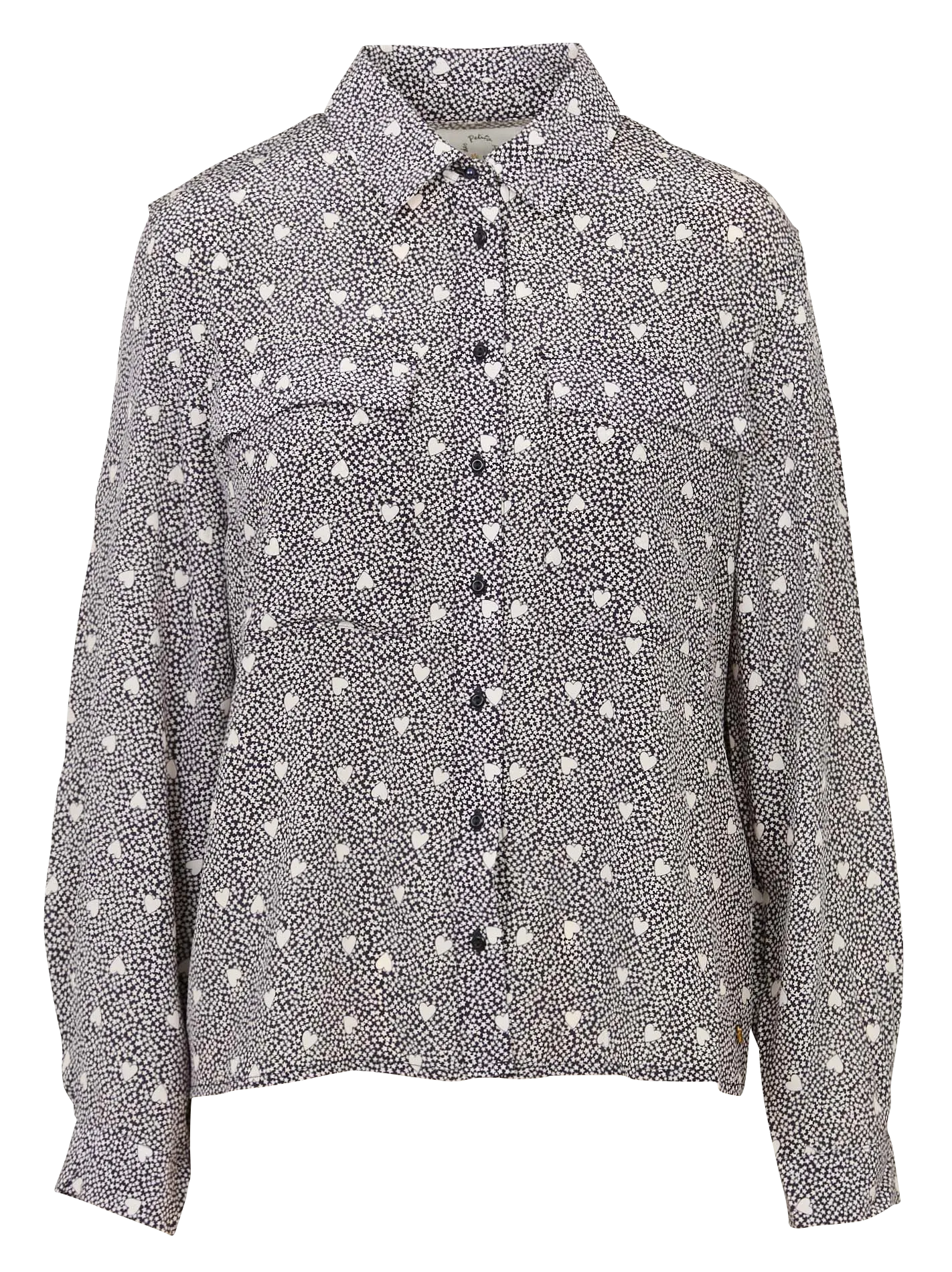 Chemise ample en soie Noir SATYRIA