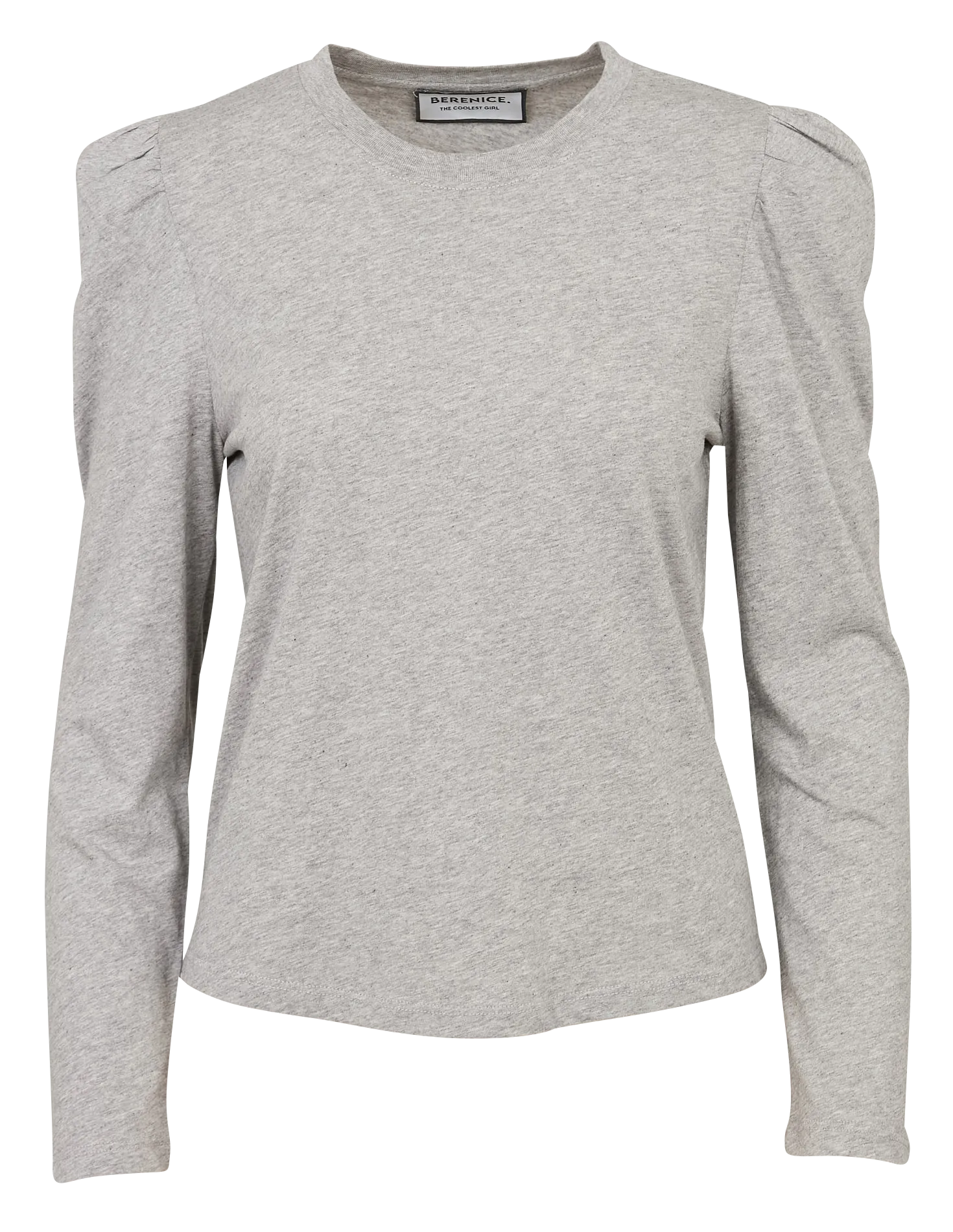 Tee-shirt droit col rond en coton Gris TEULALIE
