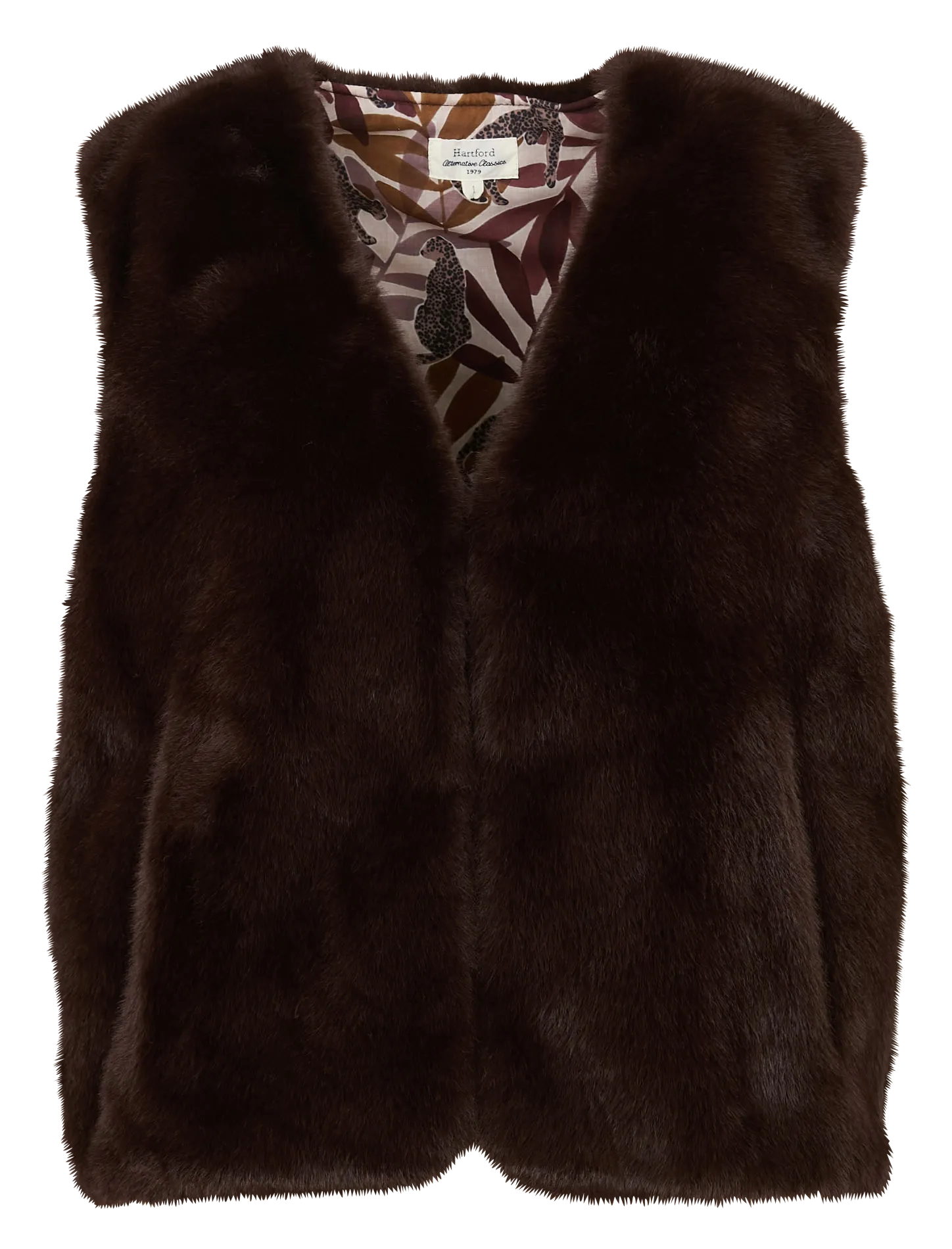 Gilet en fausse fourrure col rond Multicolore VOBBY