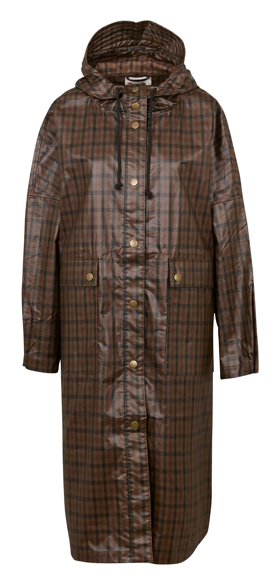 Manteau long ample imprimé Marron VANNAH