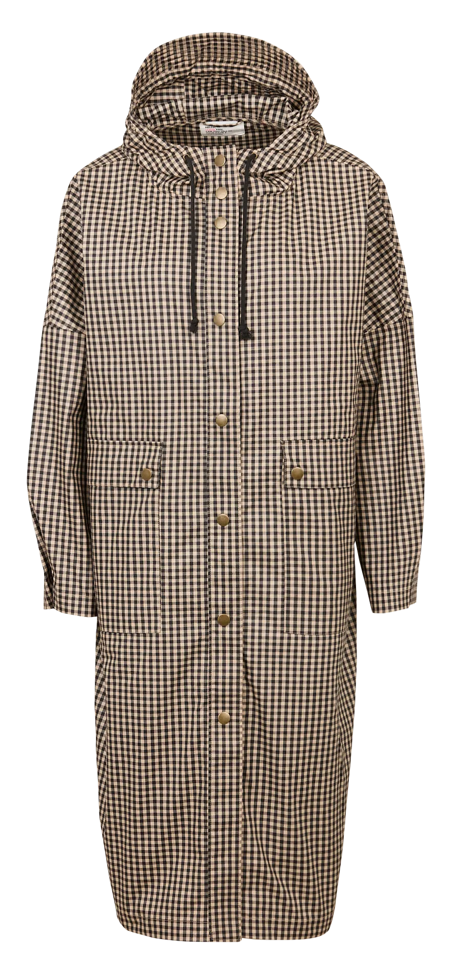 Manteau long ample imprimé Beige VANNAH