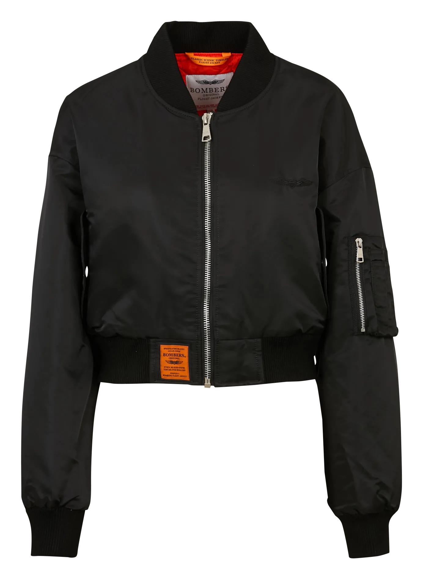 Veste courte ample zippée unie Noir ORIGINAL 202