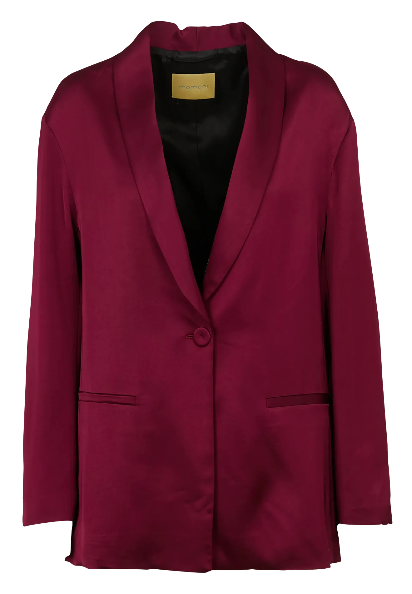 Veste tailleur droite satinée Rouge GUNNER