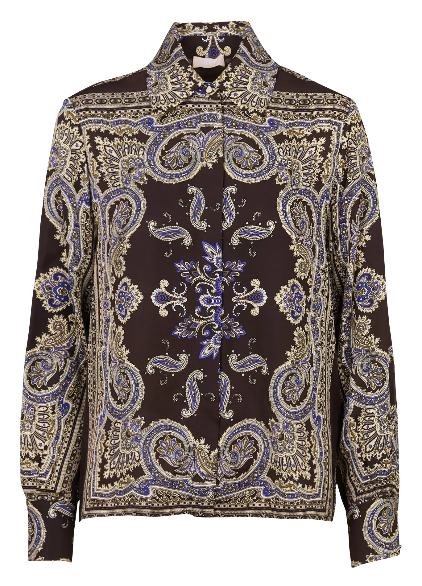 Chemise droite fluide à motifs Multicolore