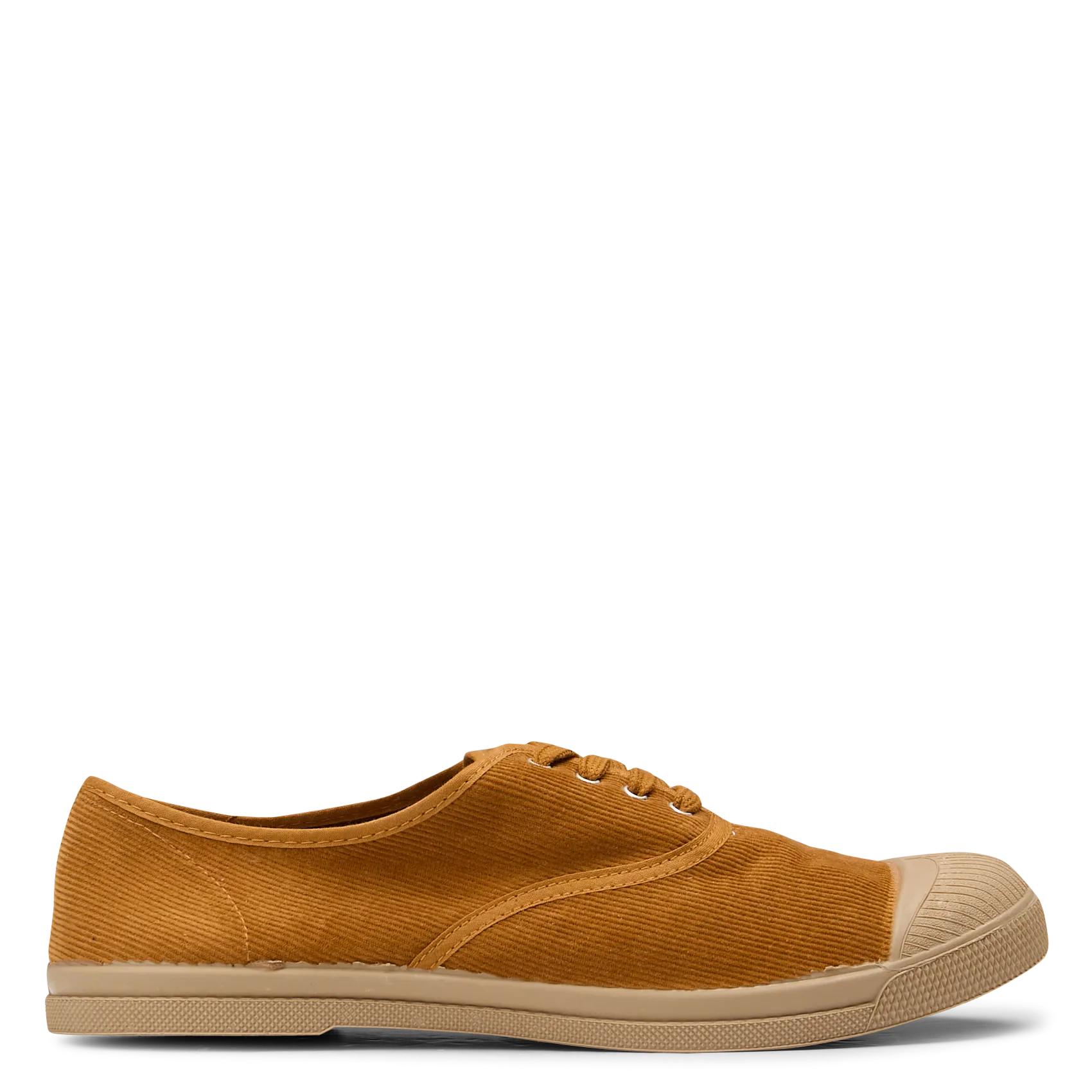 Baskets basses côtelées en coton Jaune TEN