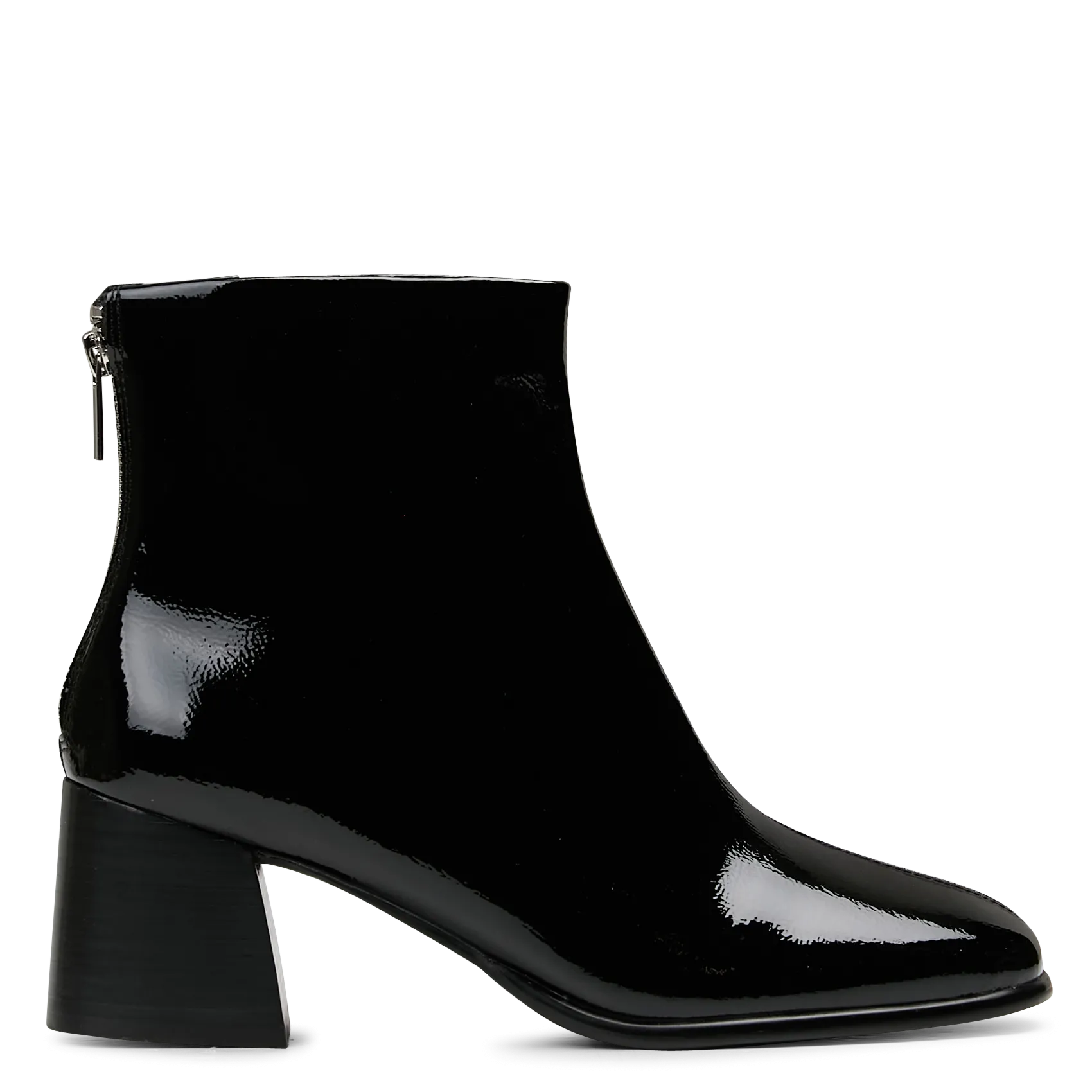 Bottines vernies à talons en cuir Noir SKARA