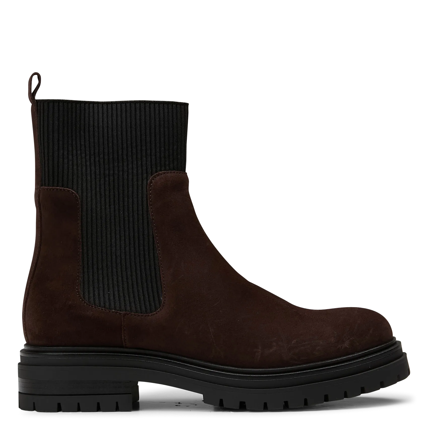 Bottines en cuir velours Marron ANIKA