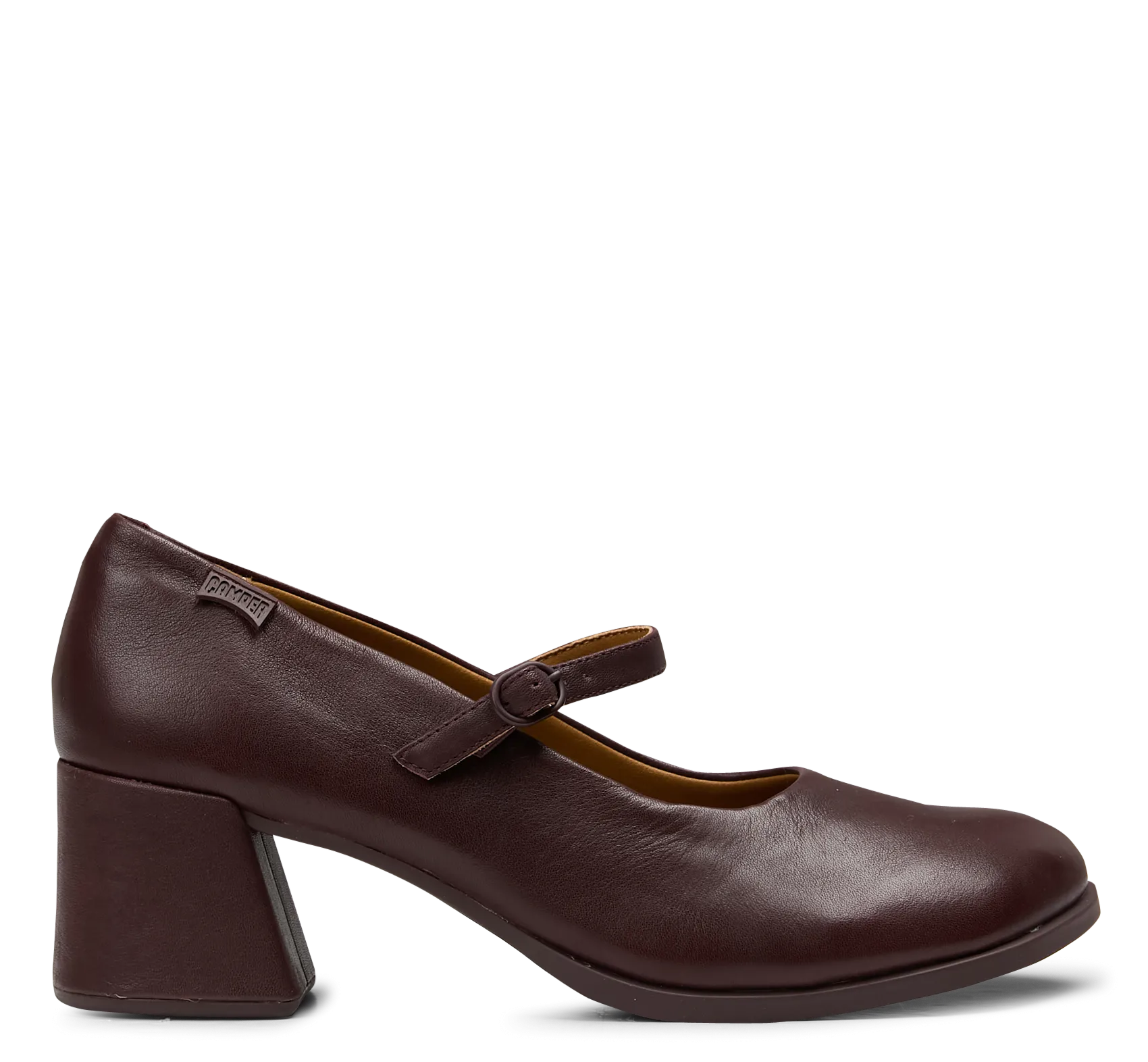 Ballerines à talons unies en cuir Rouge KORA