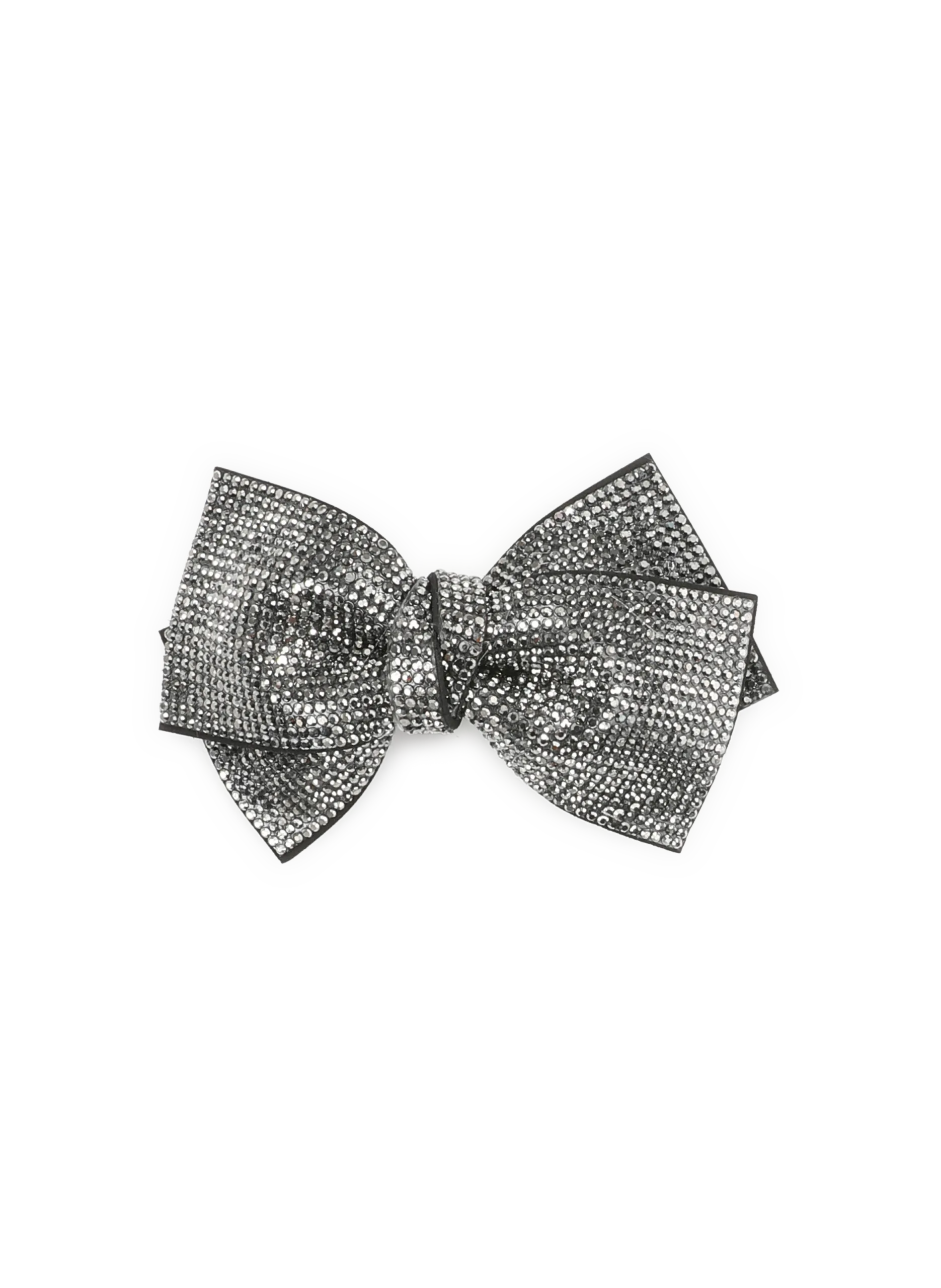 Barette à strass Gris