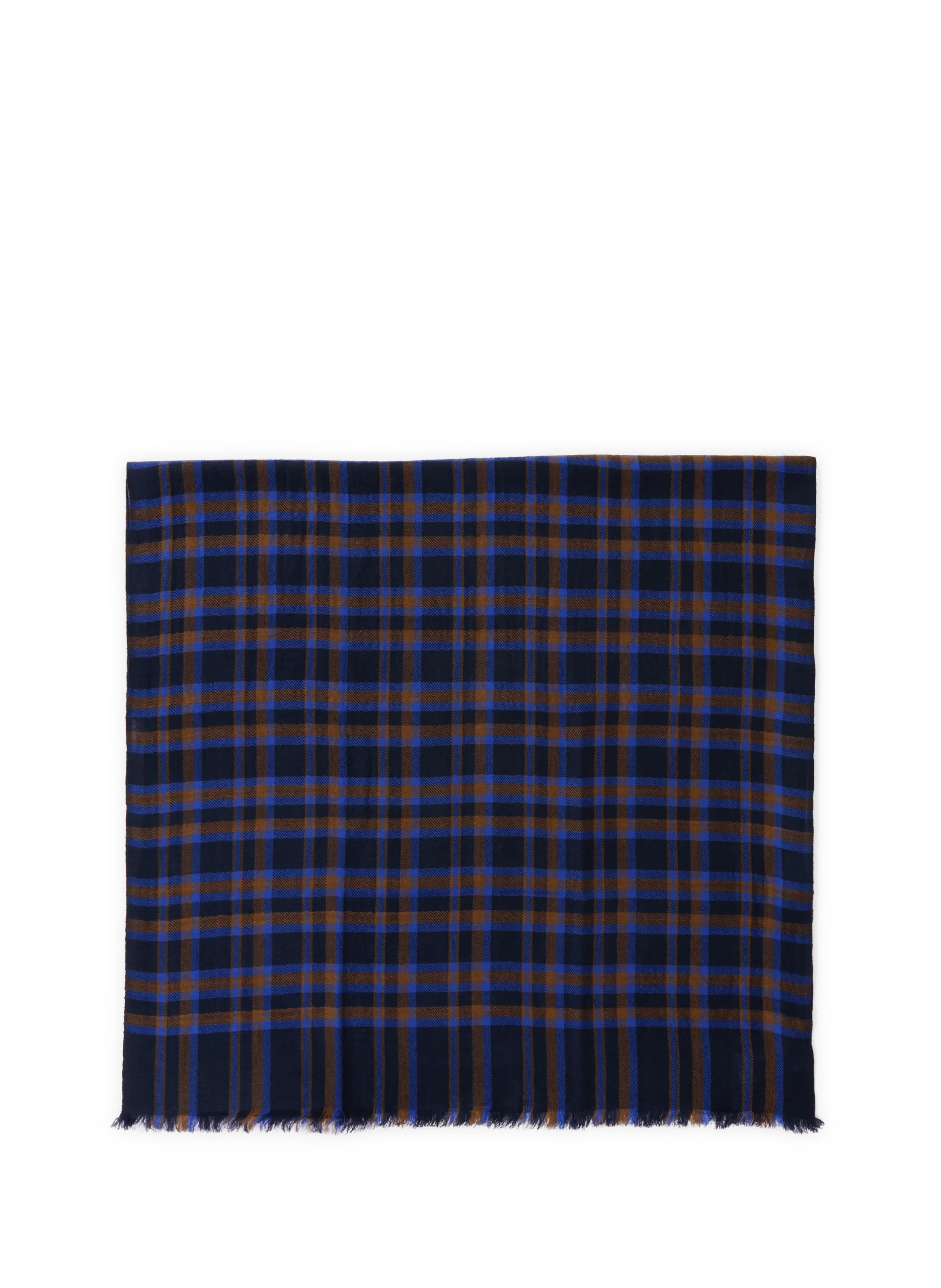 Echarpe en laine à carreaux Multicolore