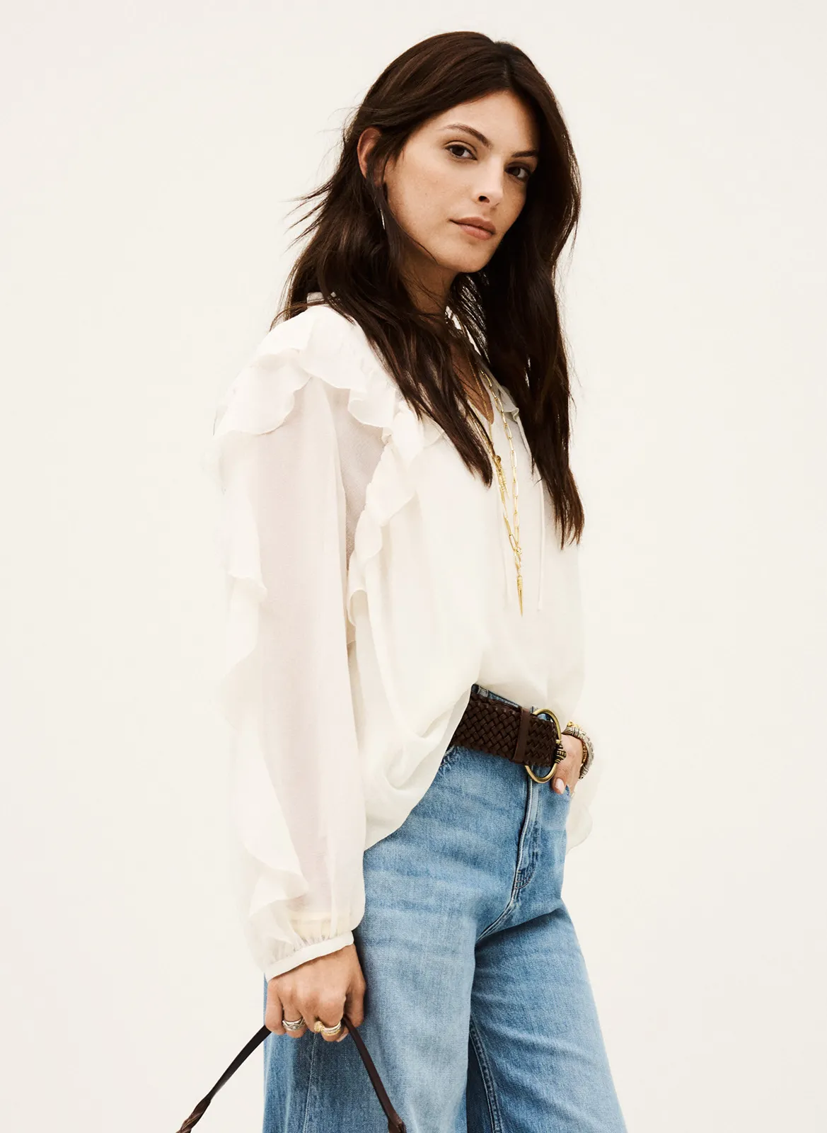 Top col rond Beige NILS