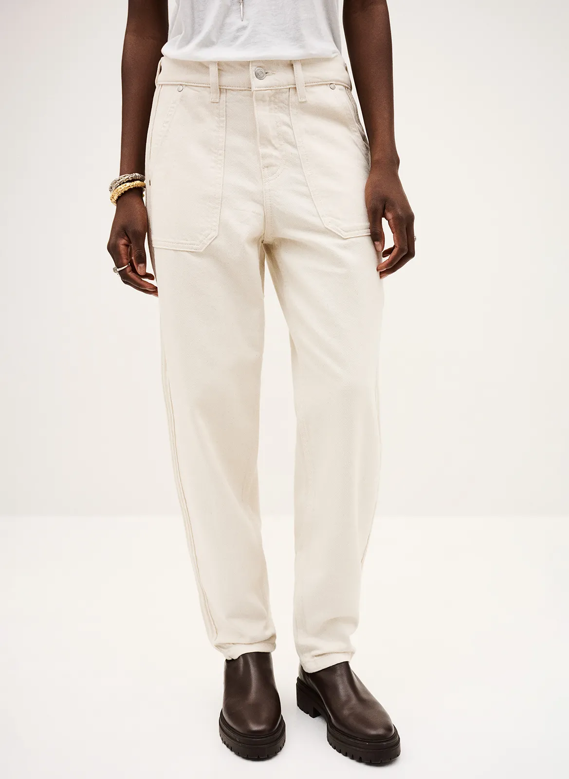 Pantalon esprit jogging ample Beige CALI