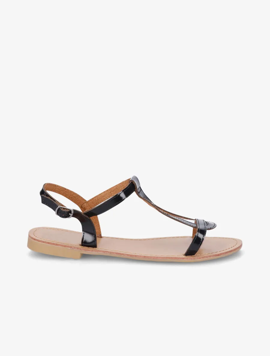 Nu - pieds vernis noir