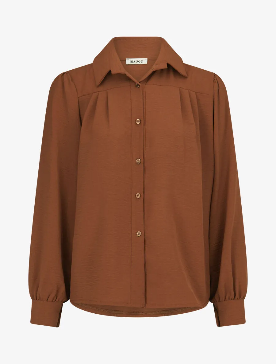 Chemise ample classique - Terre de sienne