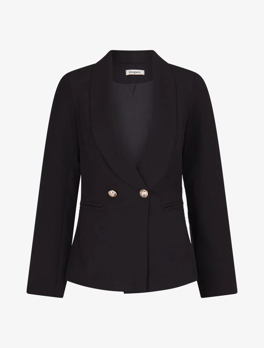 Veste à col smoking - Noir