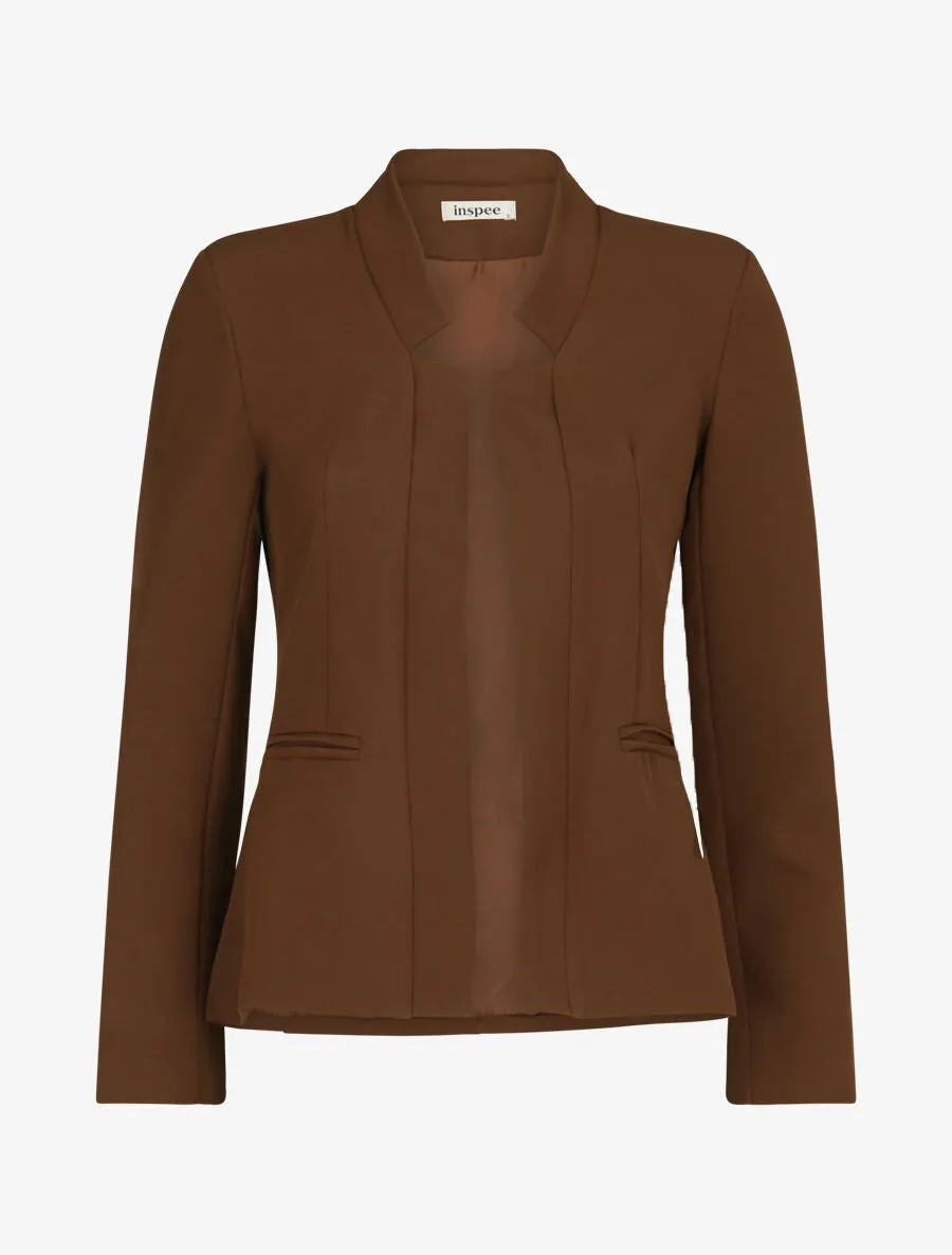 Veste à col cranté - Marron