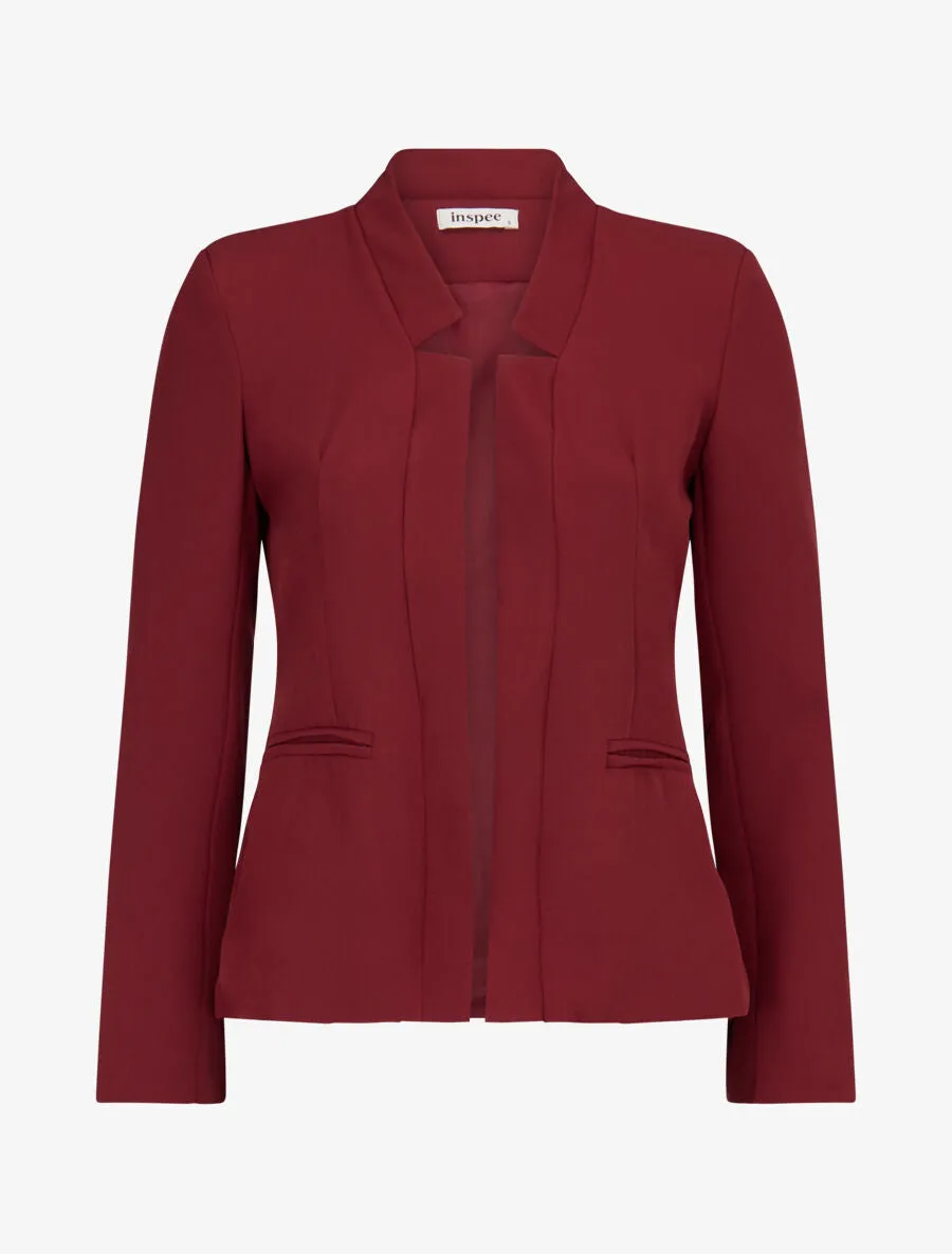 Veste à col cranté - Rouge brique