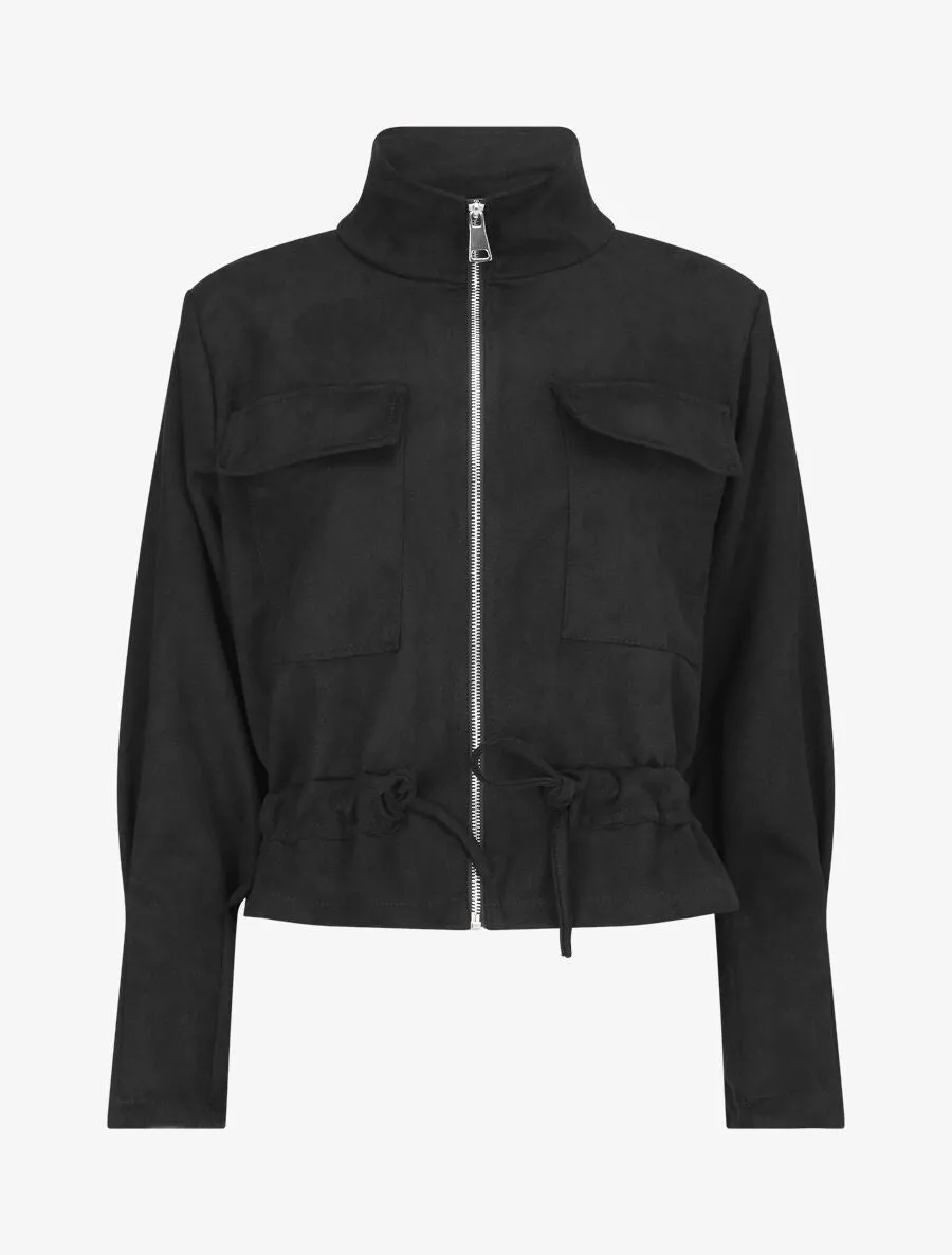 Veste souple en suédine - Noir